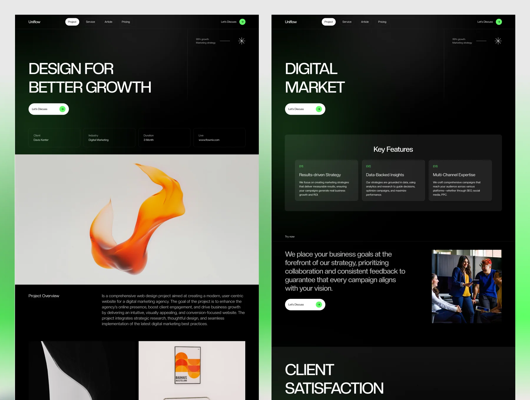 Uniflow - Digital marketing agency website 4