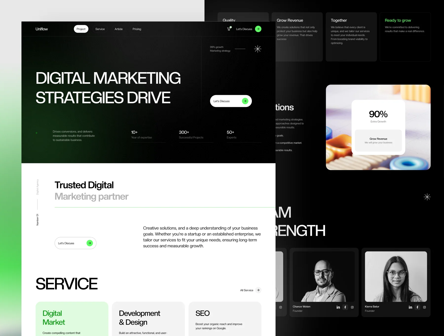 Uniflow - Digital marketing agency website 6
