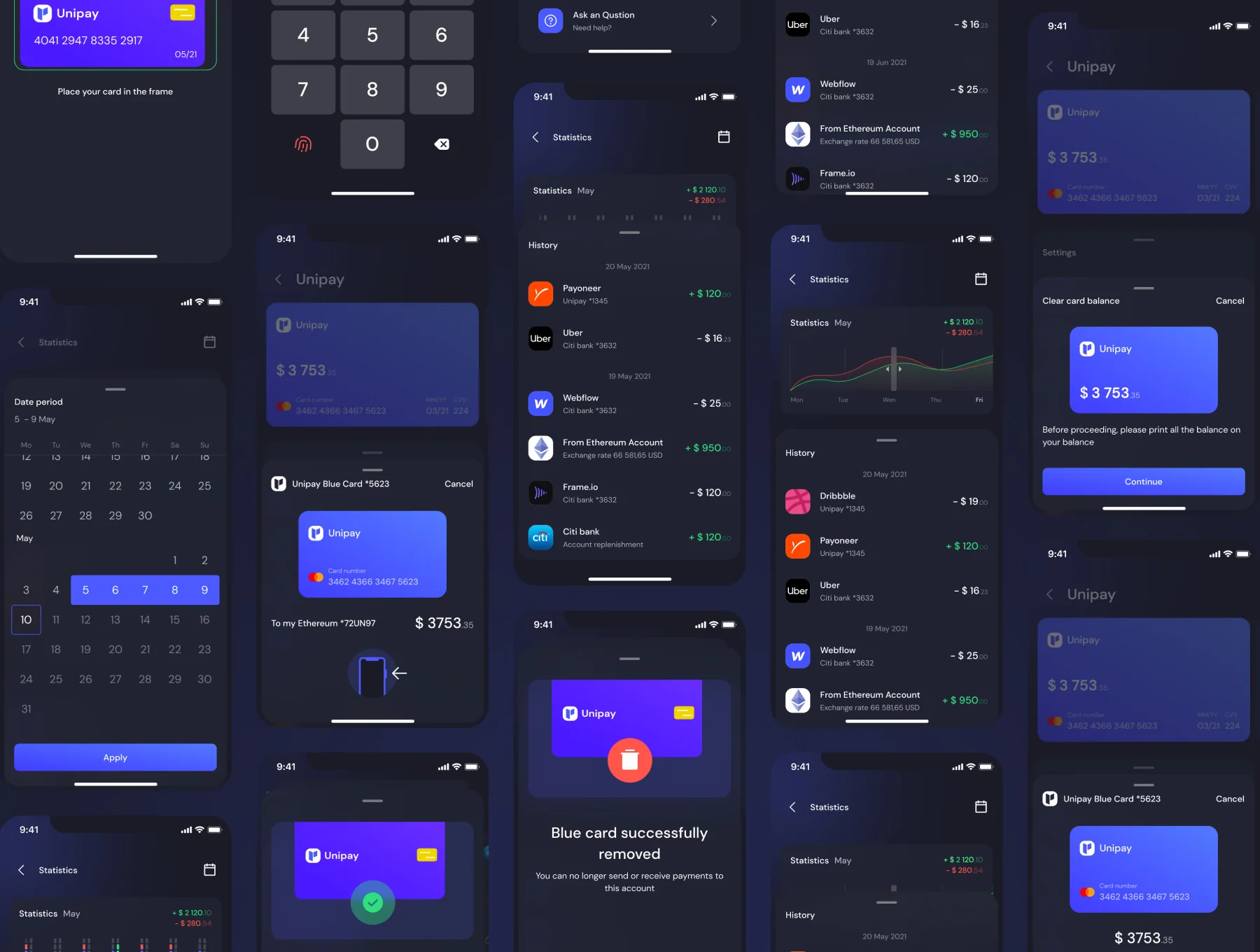 Unipay: Wallet App iOS UI Design System v1.1 5