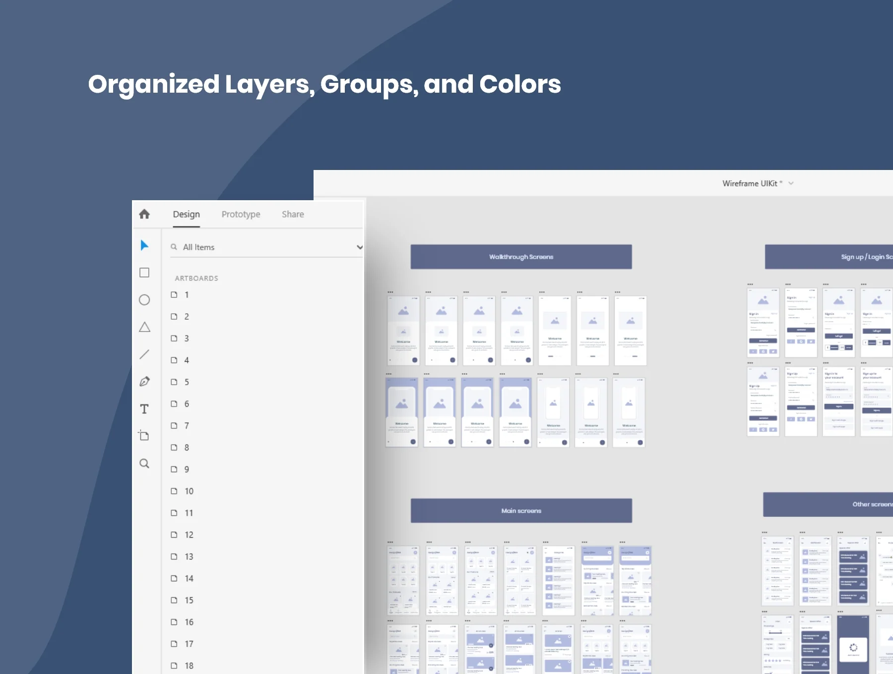Unique IOS UI Wireframe kit 4