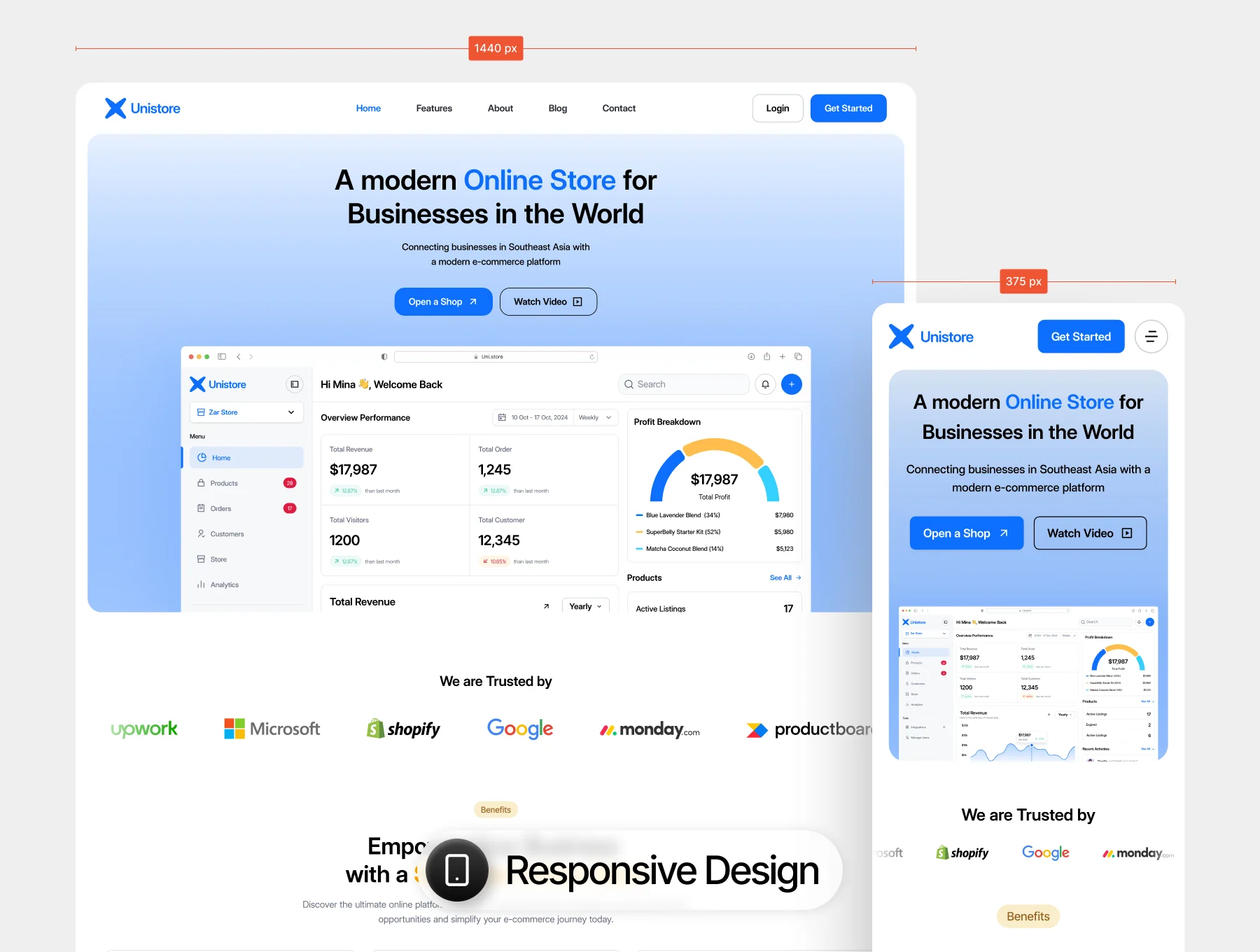 Unistore – SaaS Online Store Framer Template 4