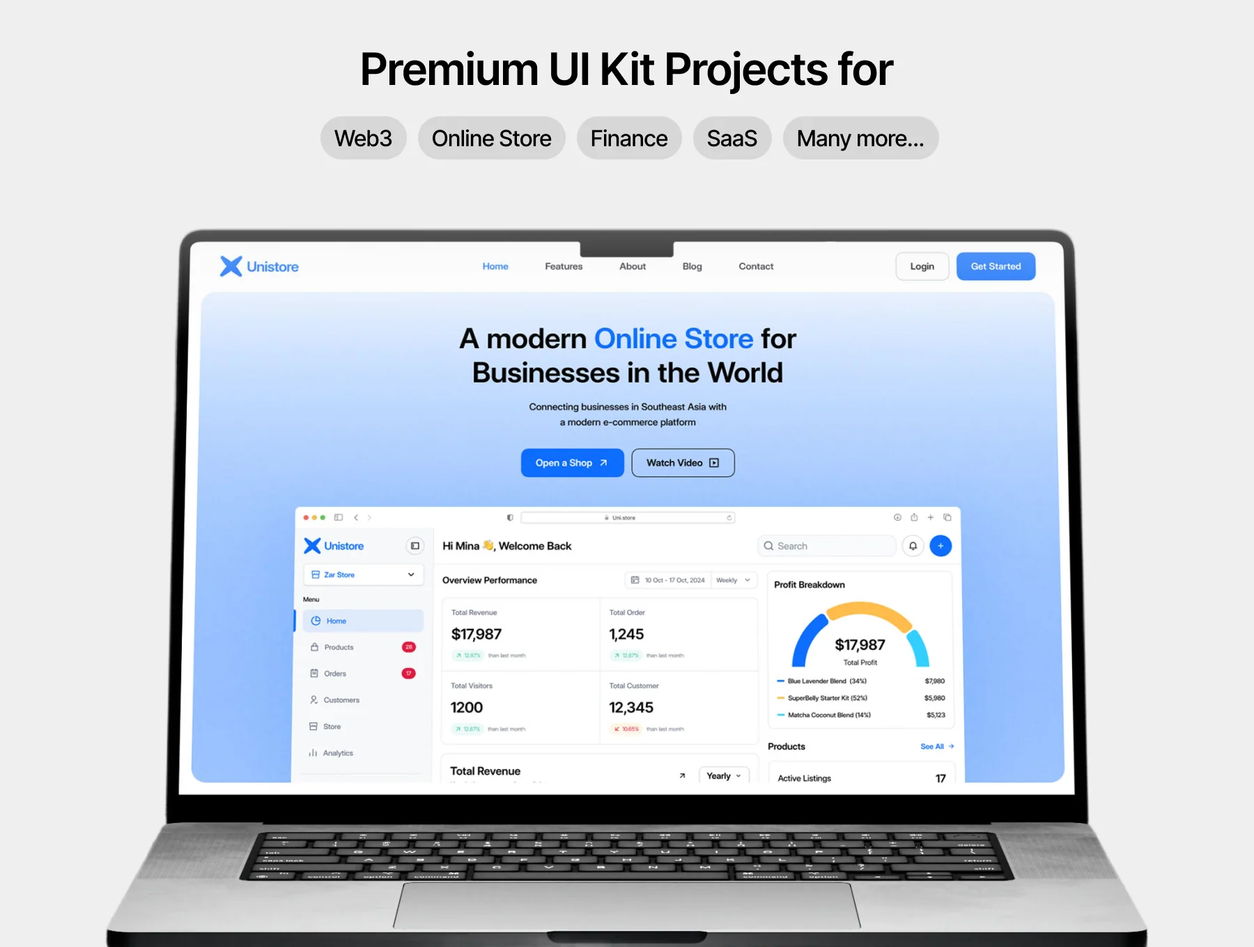 Unistore – SaaS Online Store Framer Template 5