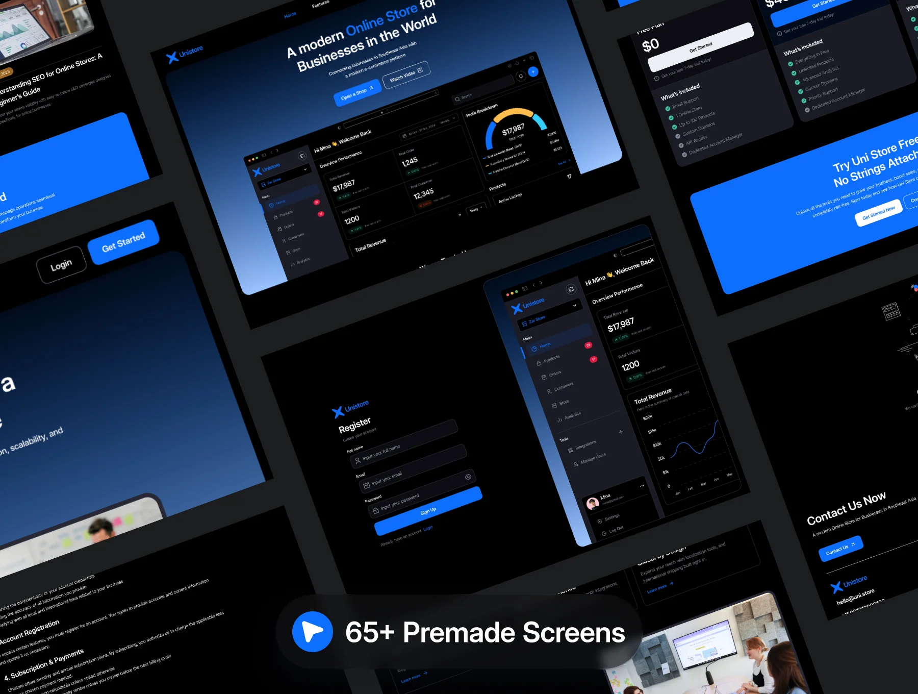 Unistore - SaaS Website Template UI Kit 4