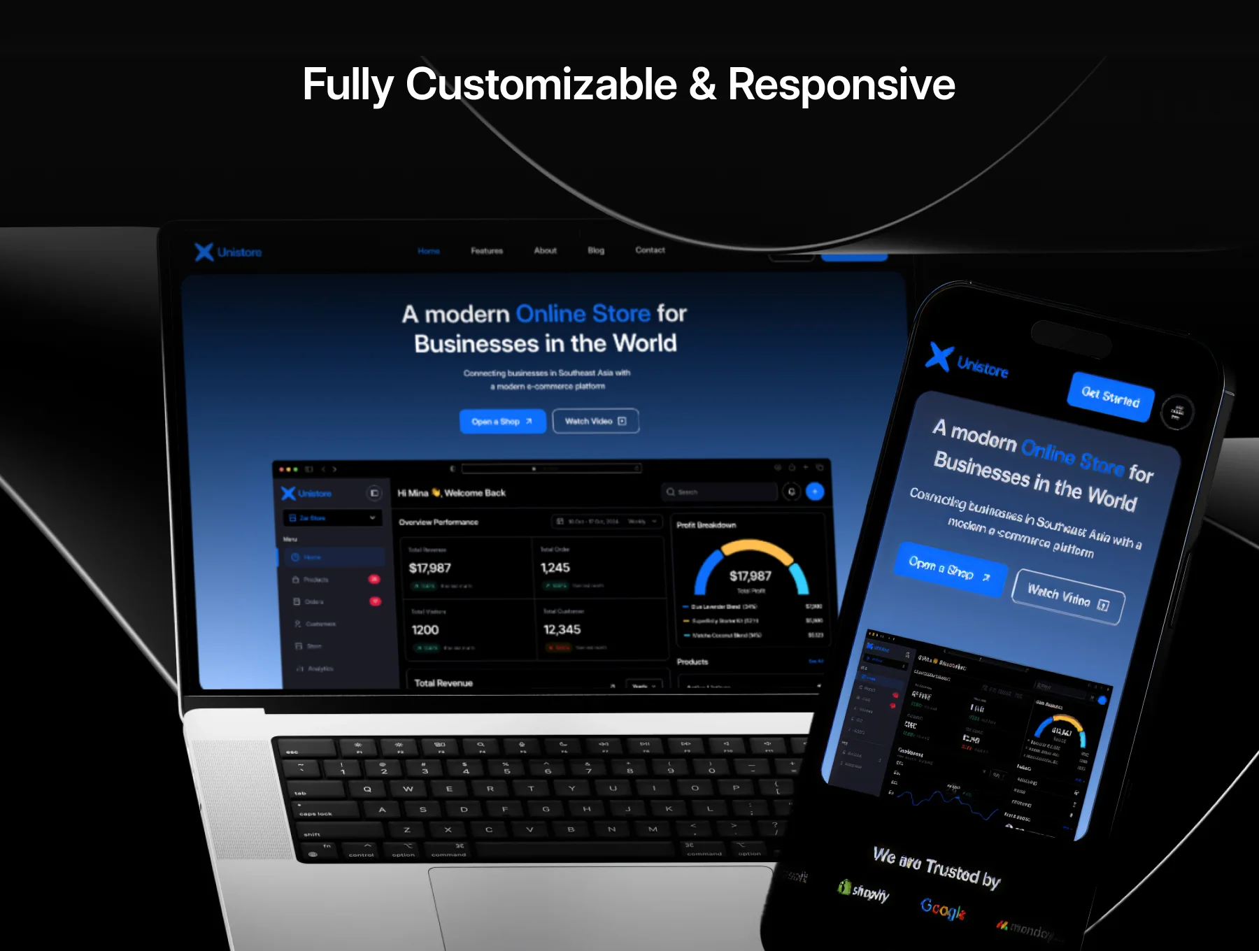 Unistore - SaaS Website Template UI Kit 5