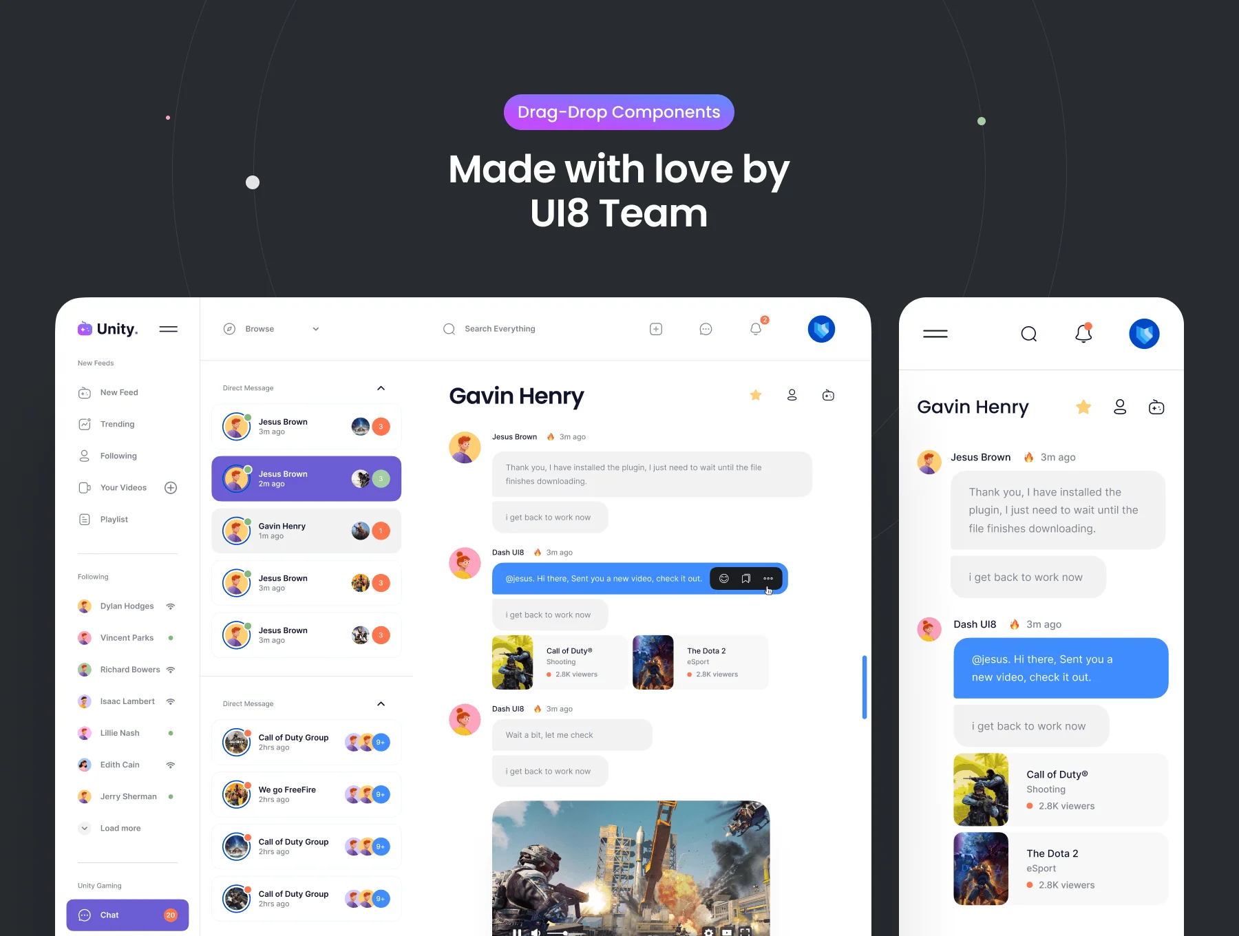 Unity Dashboard Kit — Gaming 🎮 8