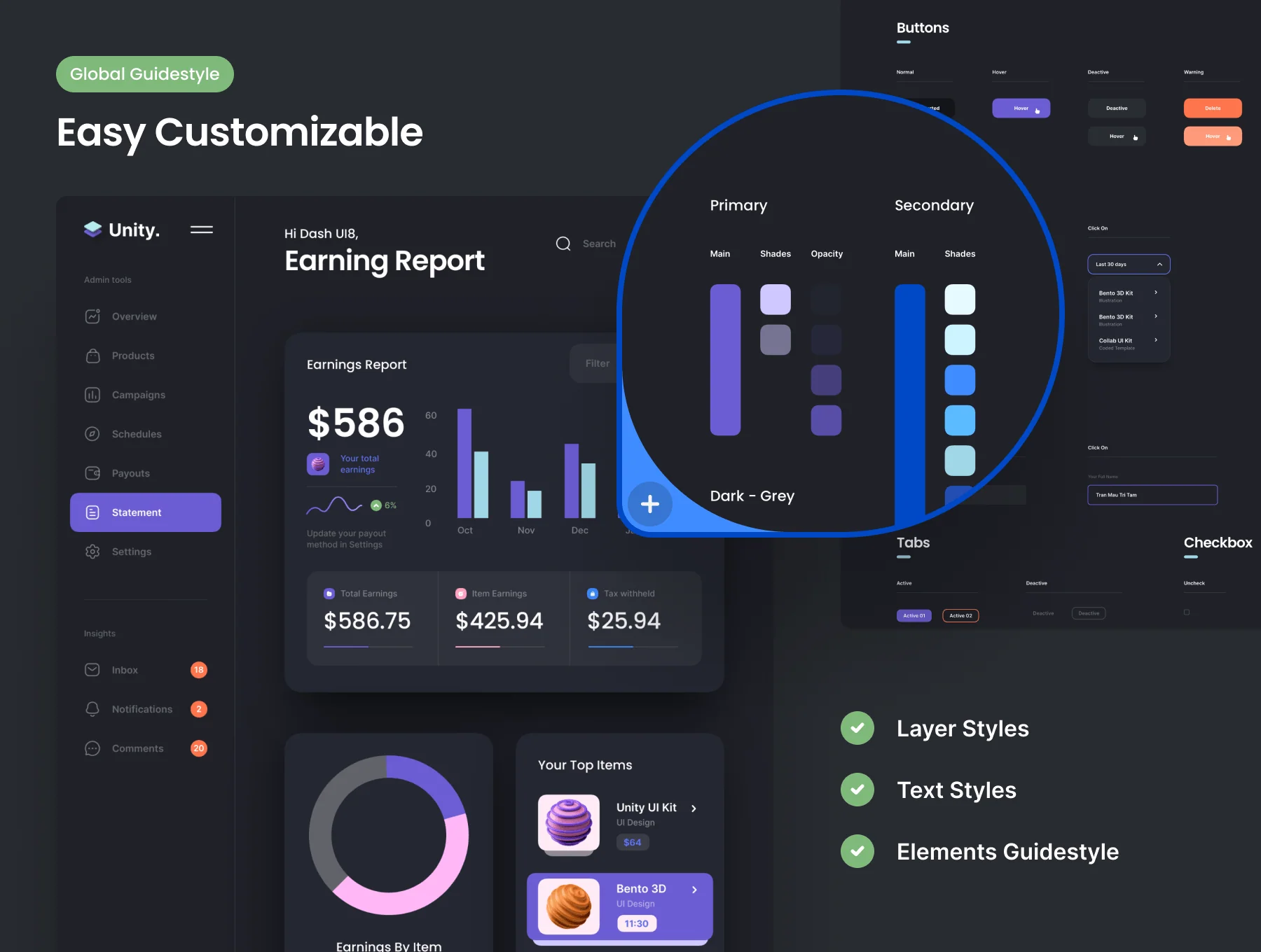 Unity Dashboard Kit 7