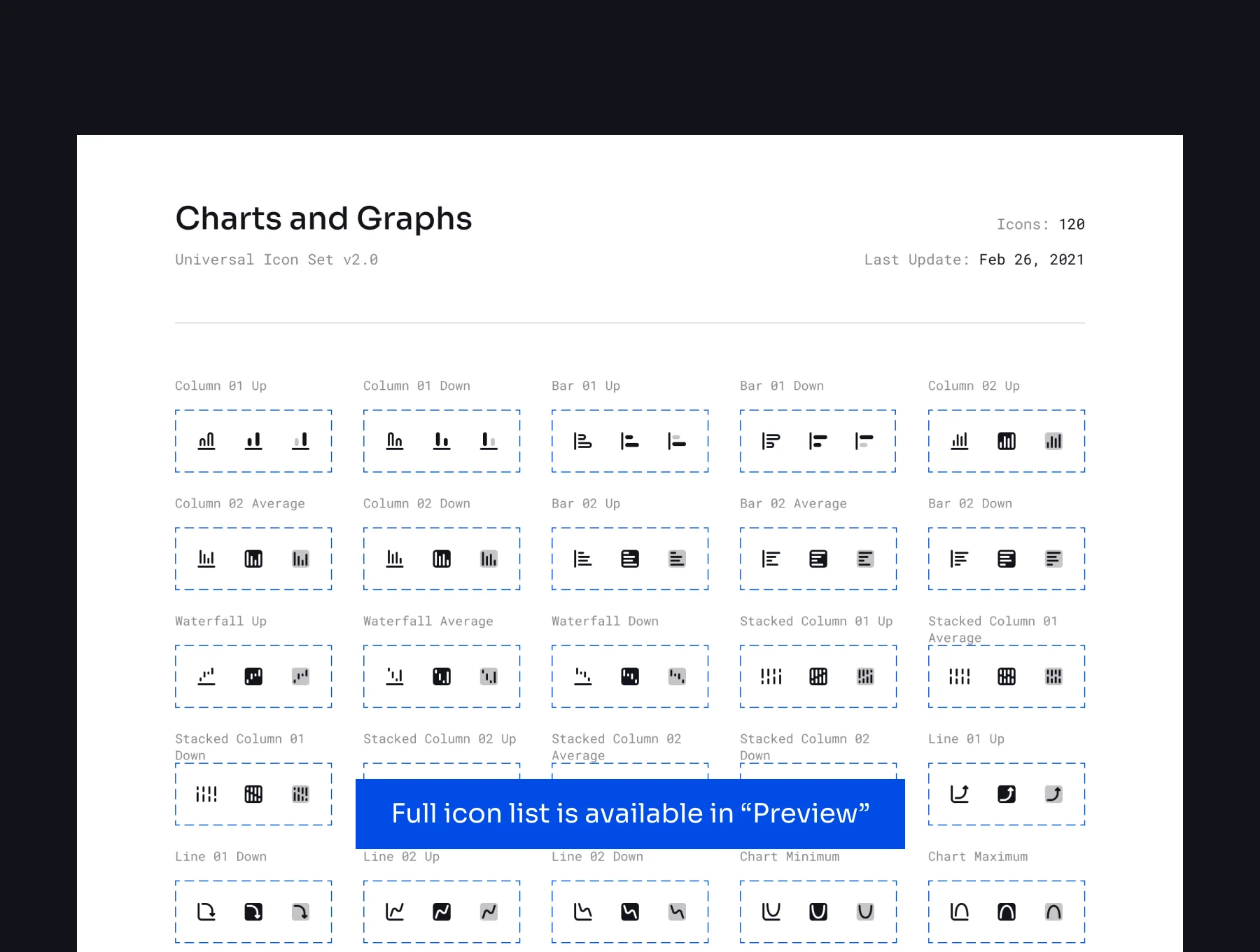 Charts and Graphs Icon Set 8