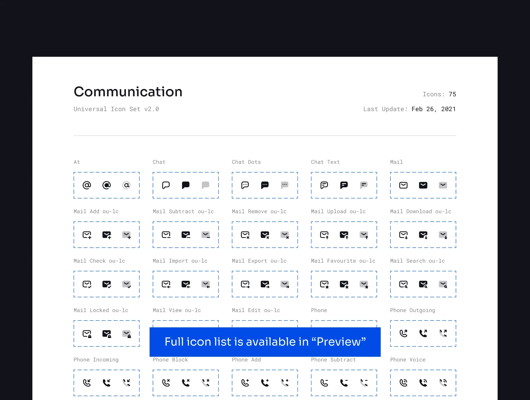 Communication Icon Set 8