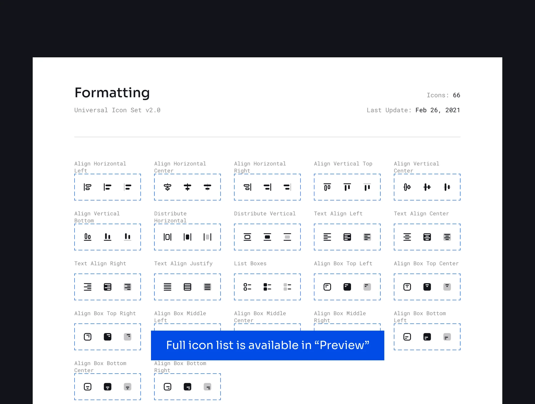 Formatting Icon Set 8