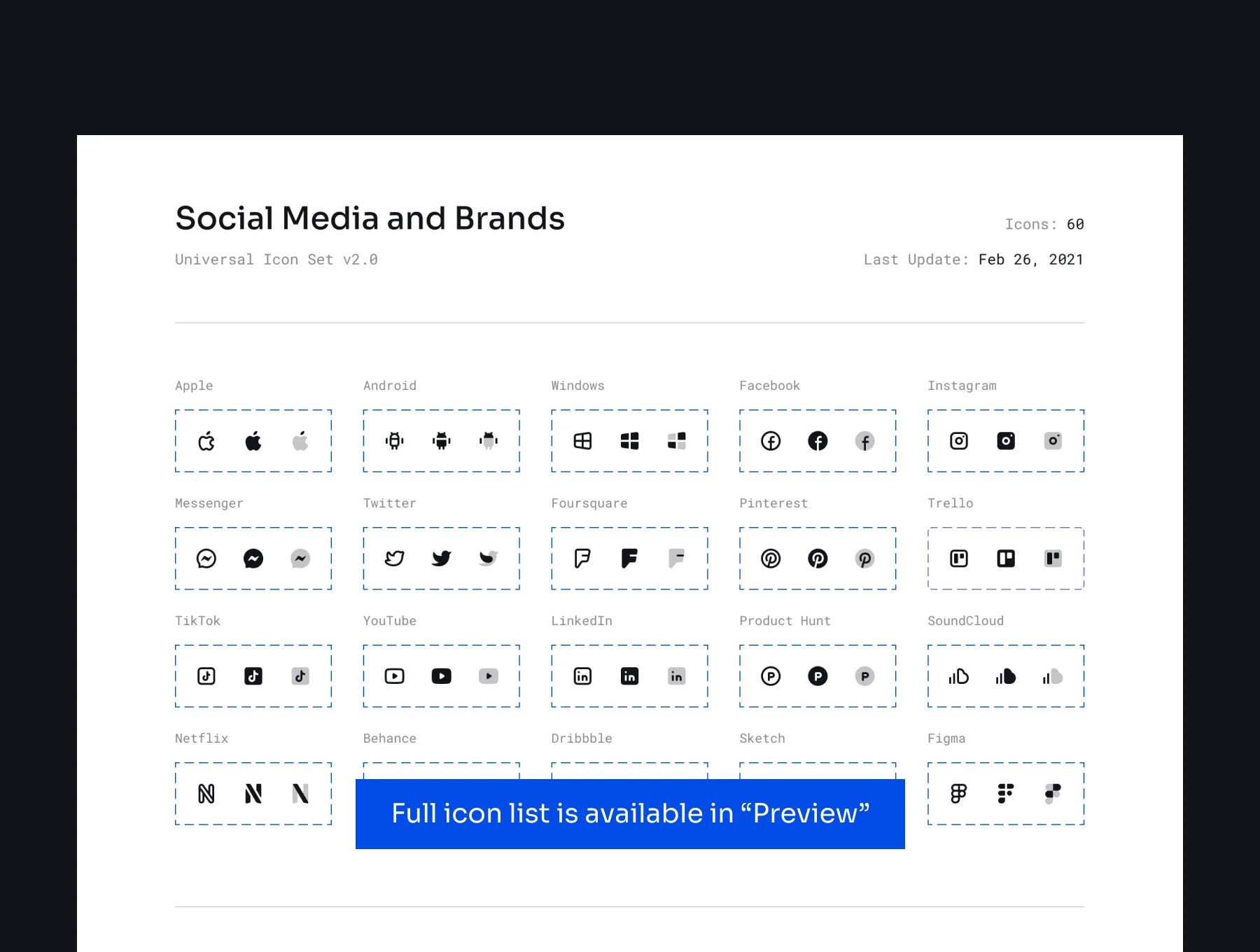Social Media and Brands Icon Set 8