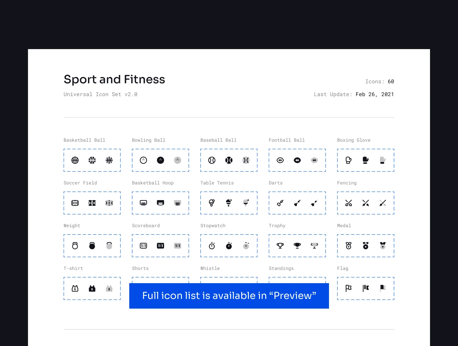 Sport and Fitness Icon Set 8