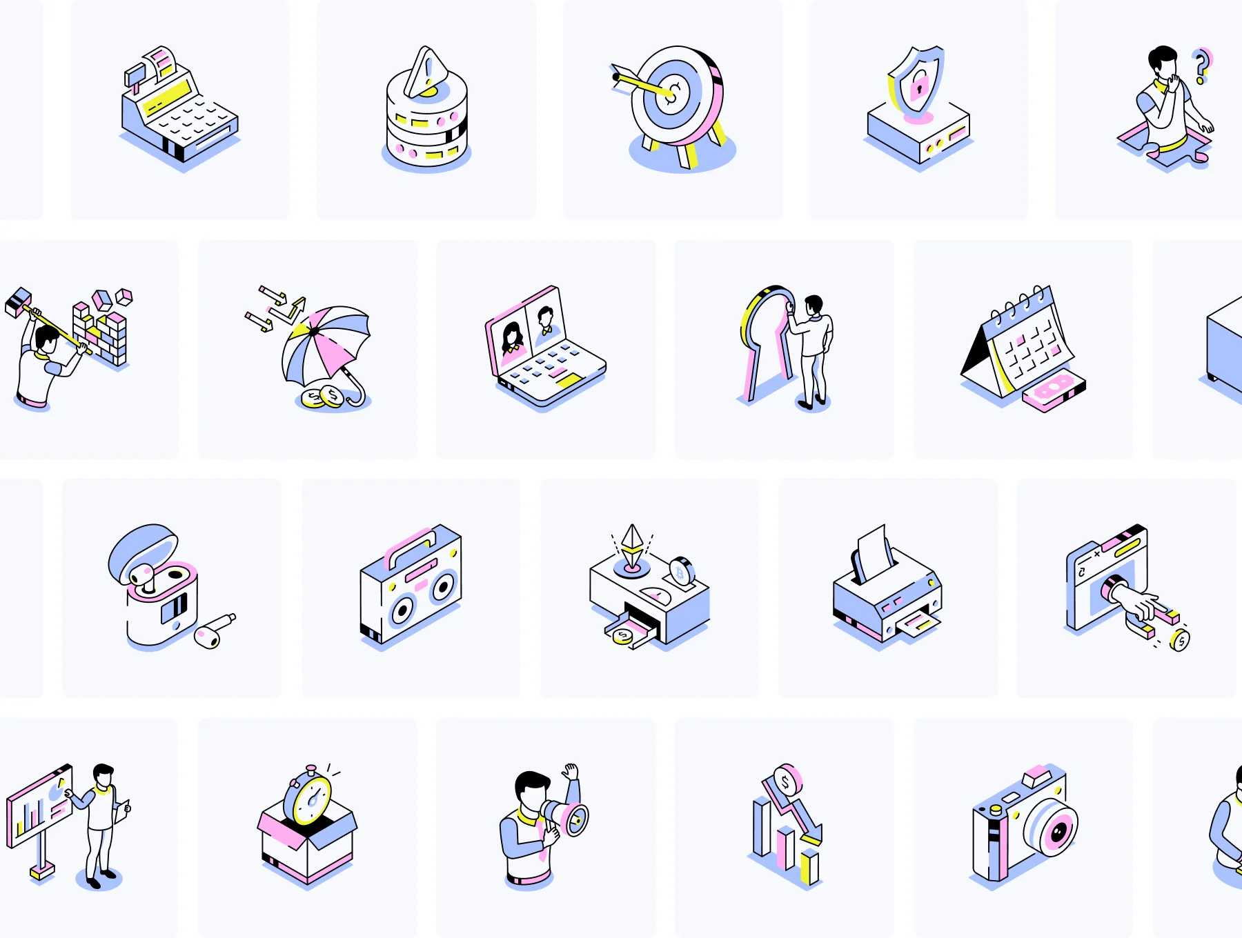 Universal Isometric Icons 8