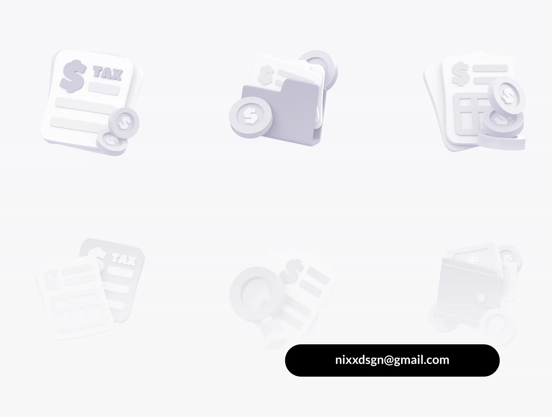 Unixx - Business Accounting 3D Icon Set 6