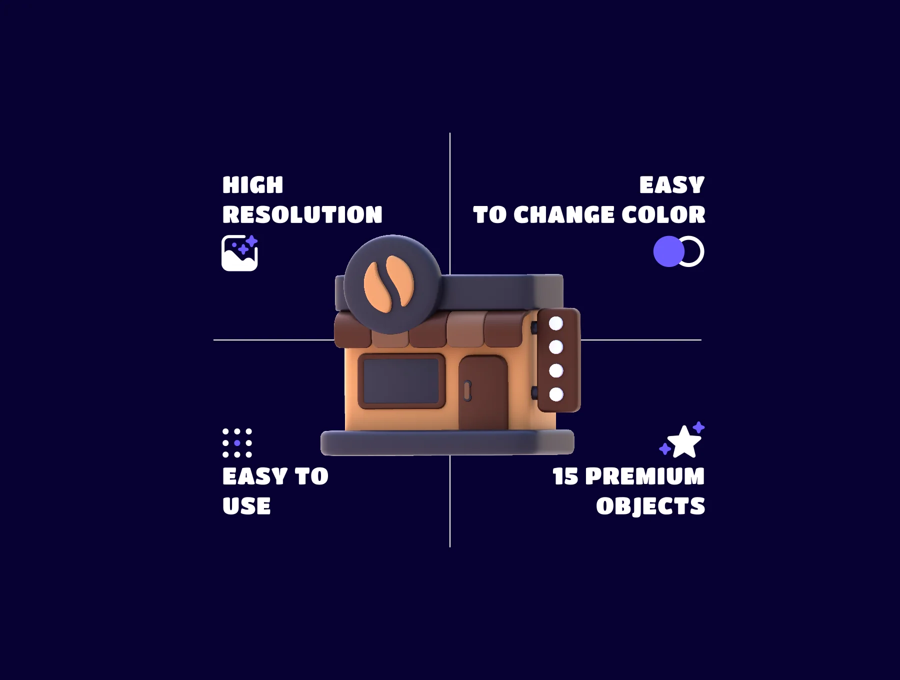 UNIXX - Coffee Shop Element 3D 2