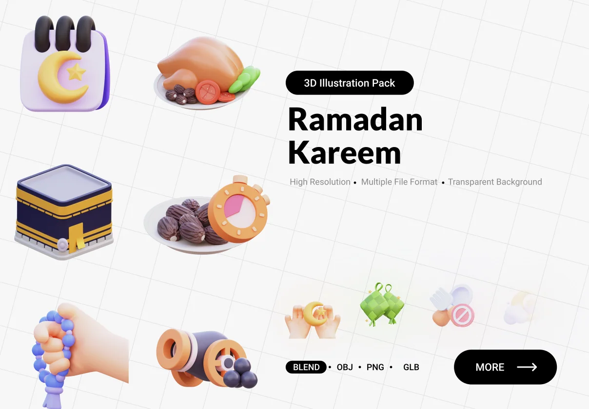 Unixx - Ramadan Kareem 3D Icon Set
