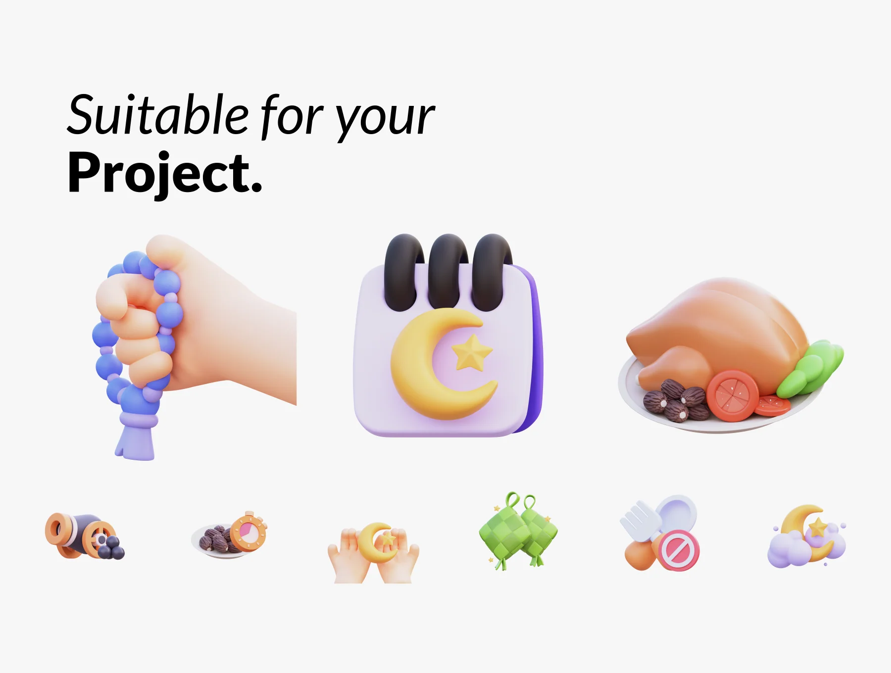 Unixx - Ramadan Kareem 3D Icon Set 4