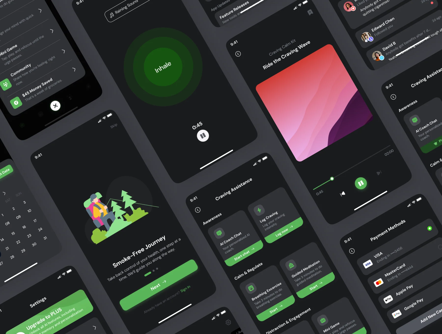 Unsmoke - Quit Smoking & Wellness Mobile UI Kit 6