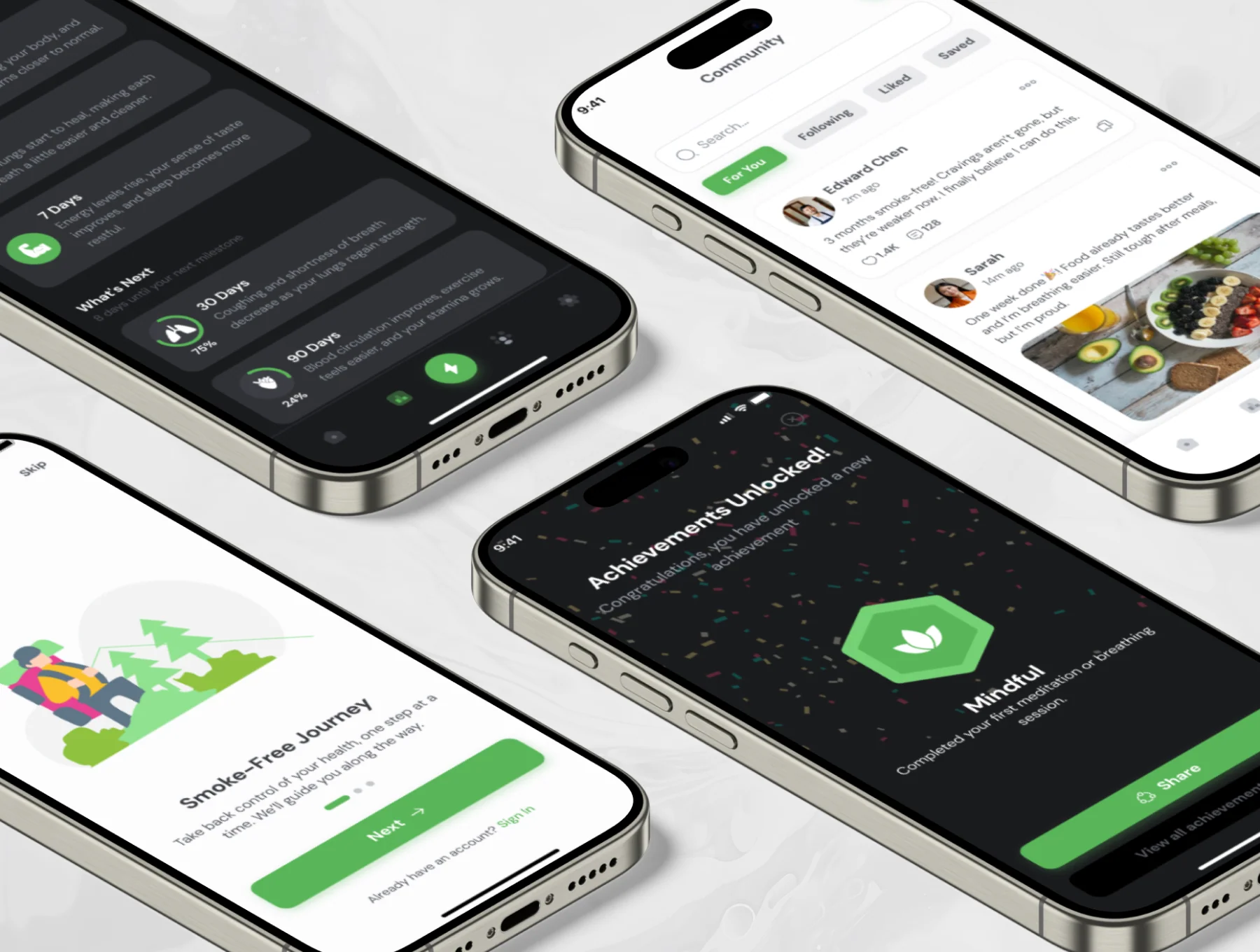 Unsmoke - Quit Smoking & Wellness Mobile UI Kit 7