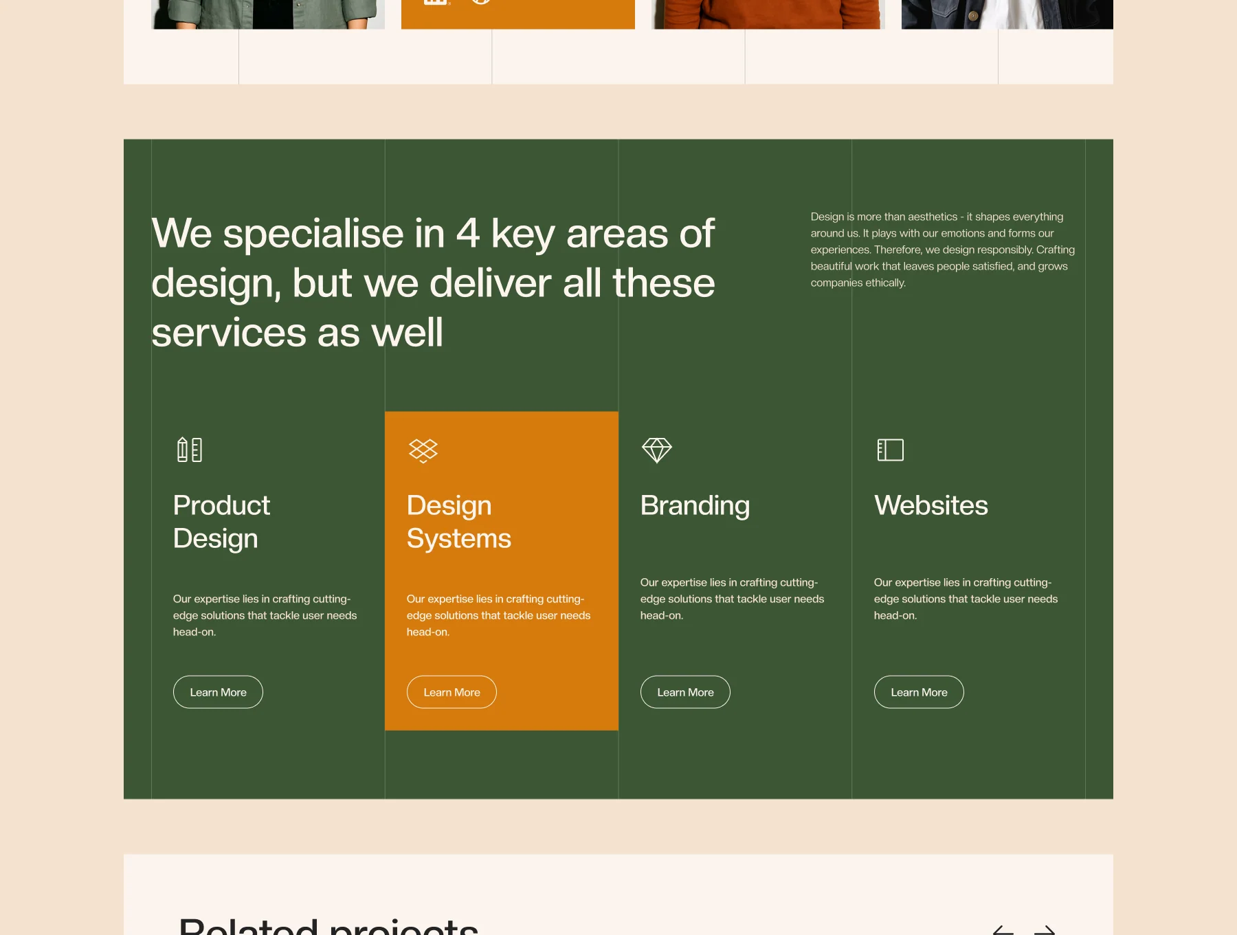 Unthinkable - Studio Design Landing Page 3