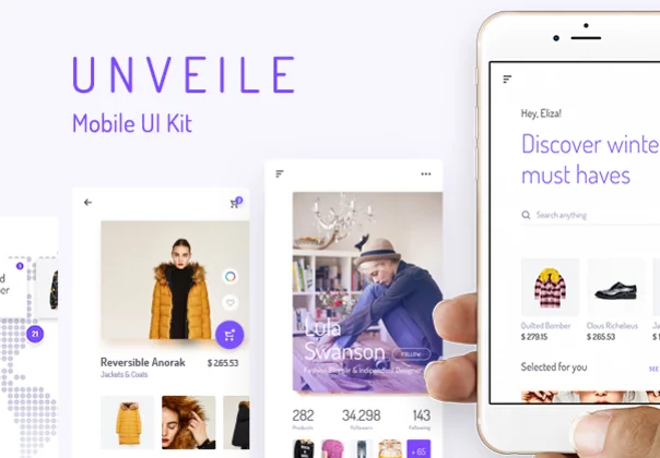 Unveile Fashion Mobile UI Kit