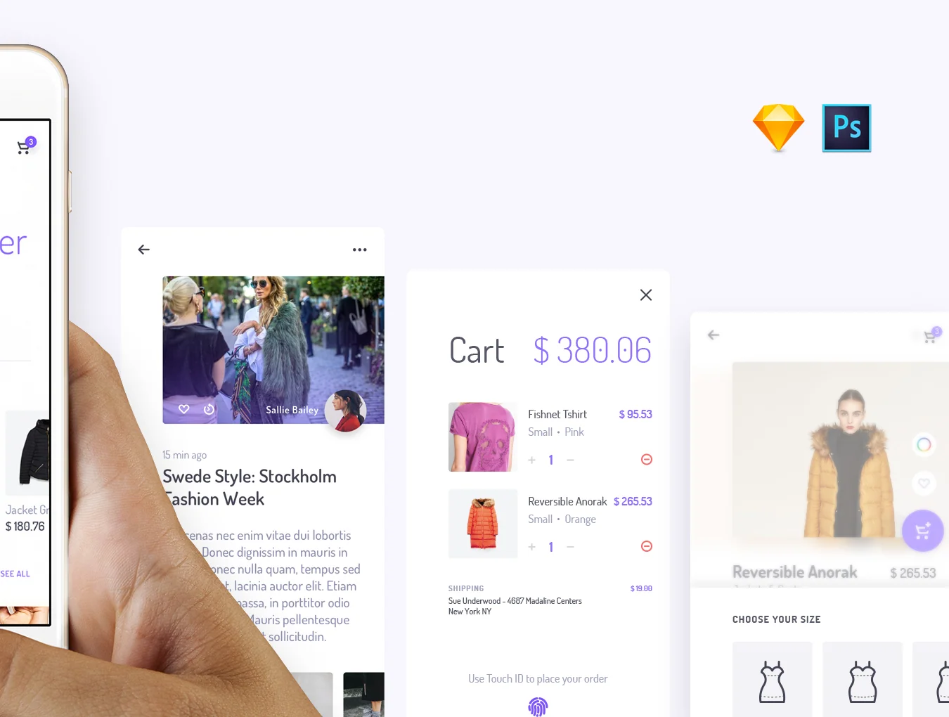 Unveile Fashion Mobile UI Kit 2
