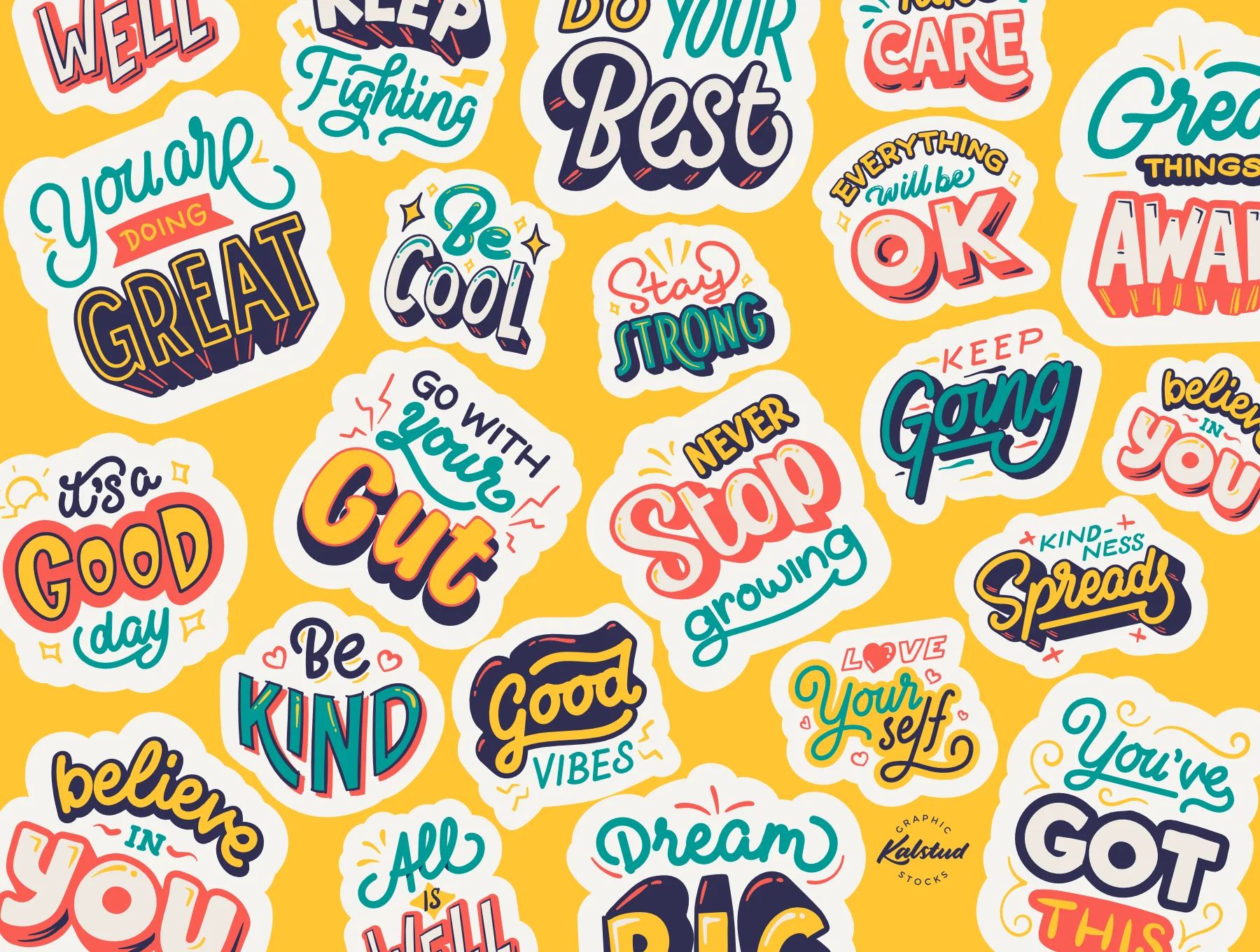 Uplifting Lettering Stickers: Spread Positivity 6