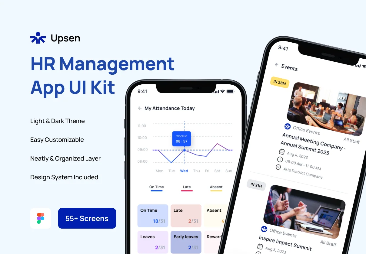 Upsen - HR Management App UI Kit
