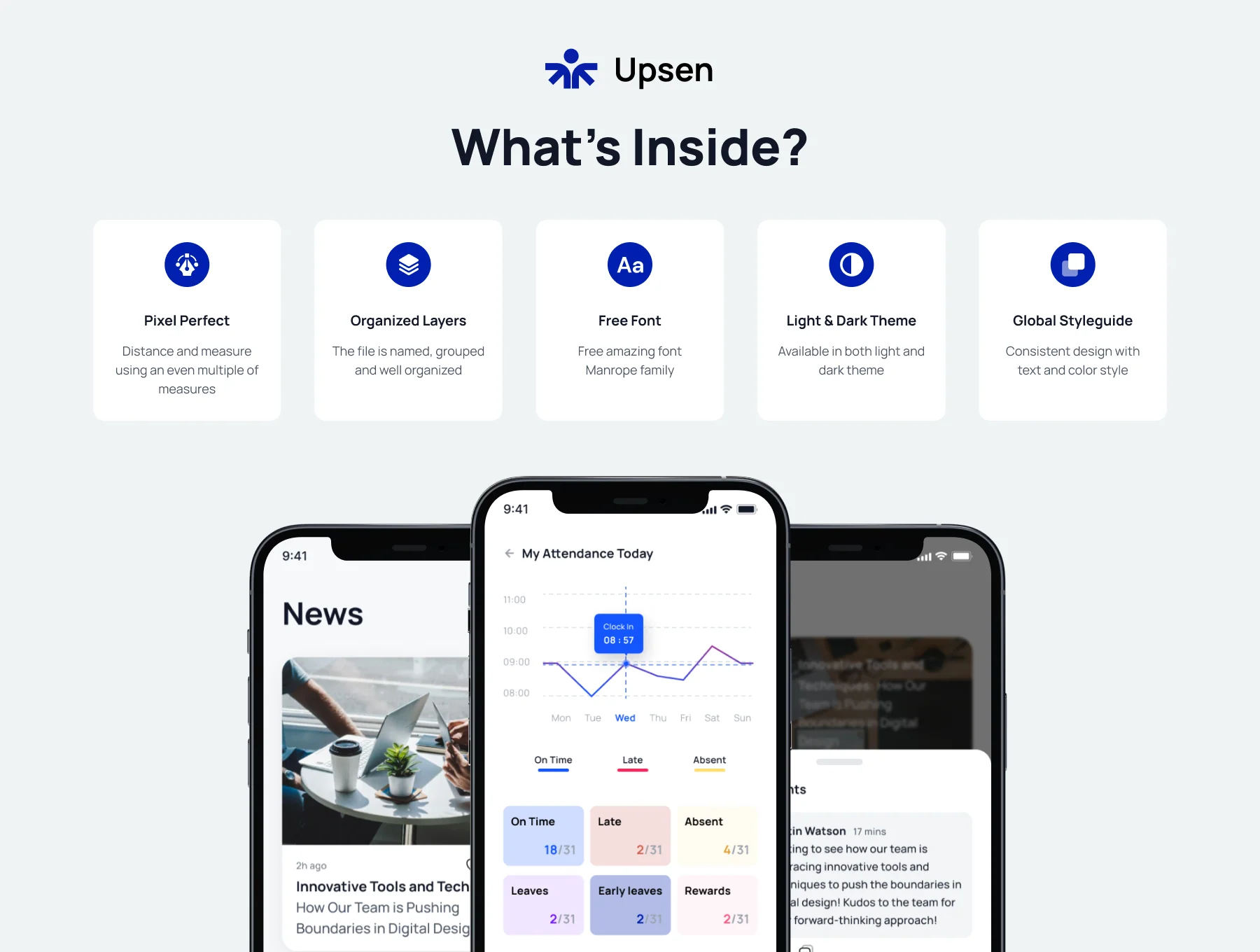Upsen - HR Management App UI Kit 3