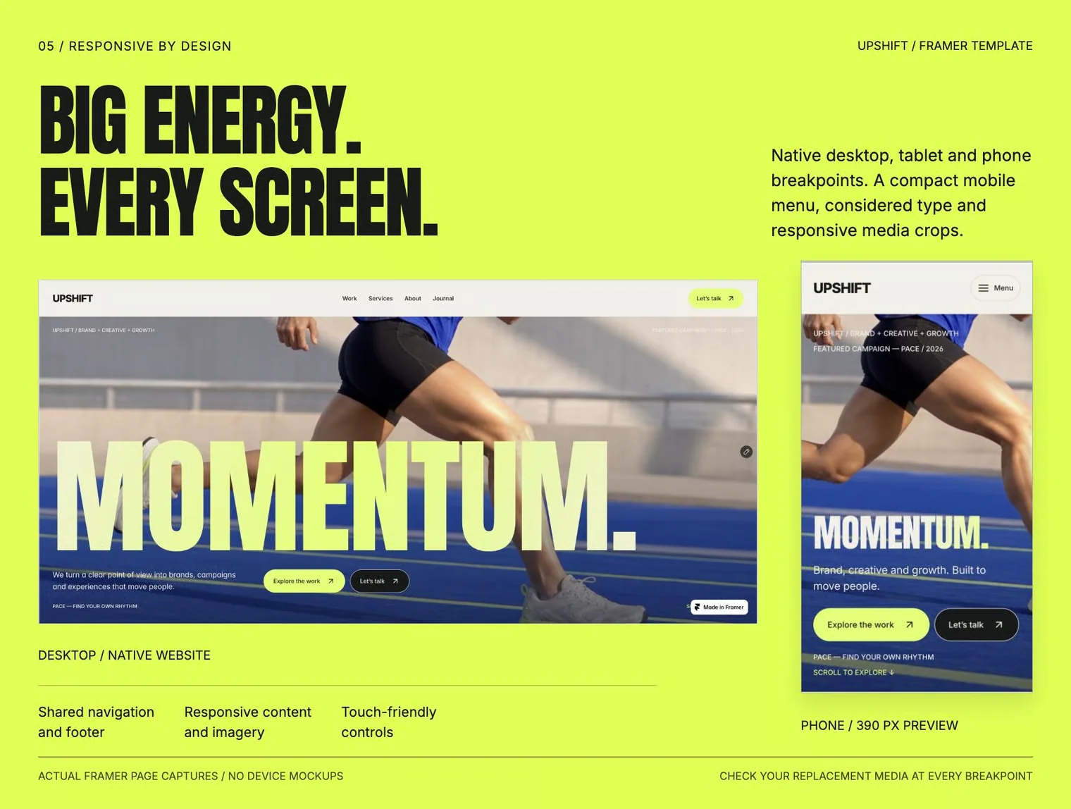UPSHIFT Studio — Agency Framer Template 5