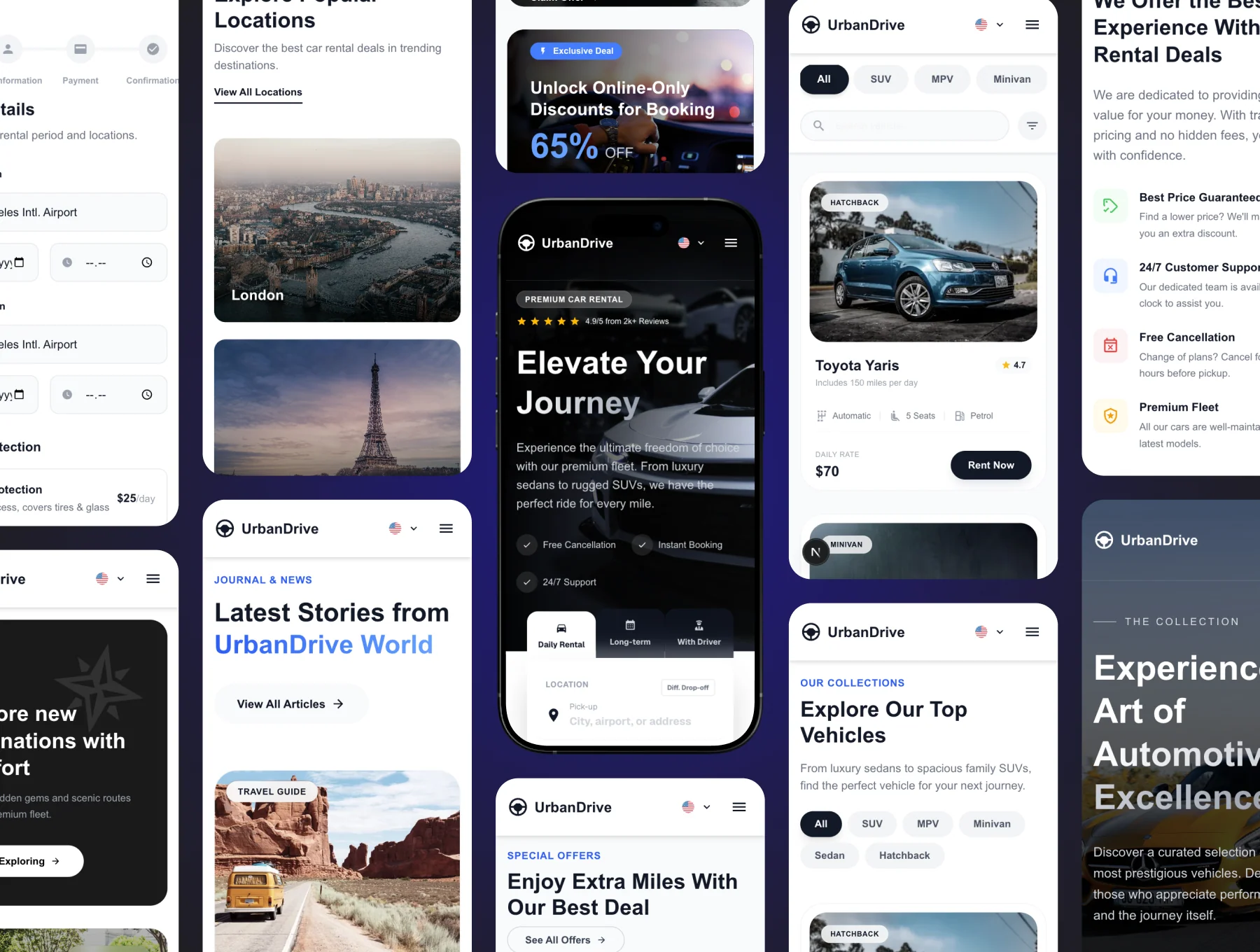UrbanDrive - Car Rental Website Template 3