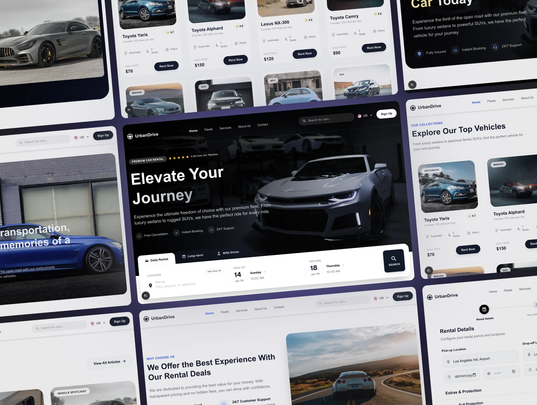 UrbanDrive - Car Rental Website Template 4
