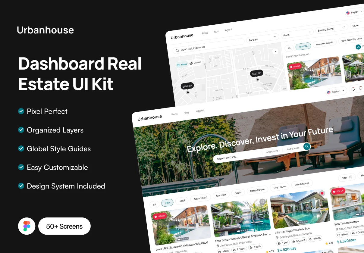 Urbanhouse - Dasboard Real Estate UI Kit