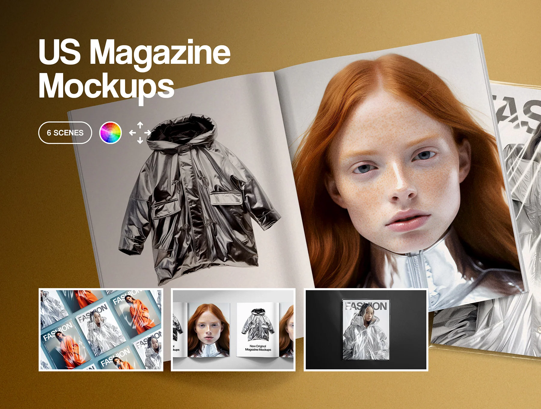 US Letter Size Magazine Mockups