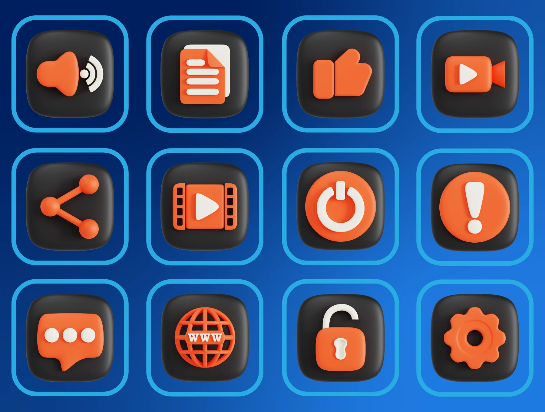 User Interface 3D Icon Pack 6