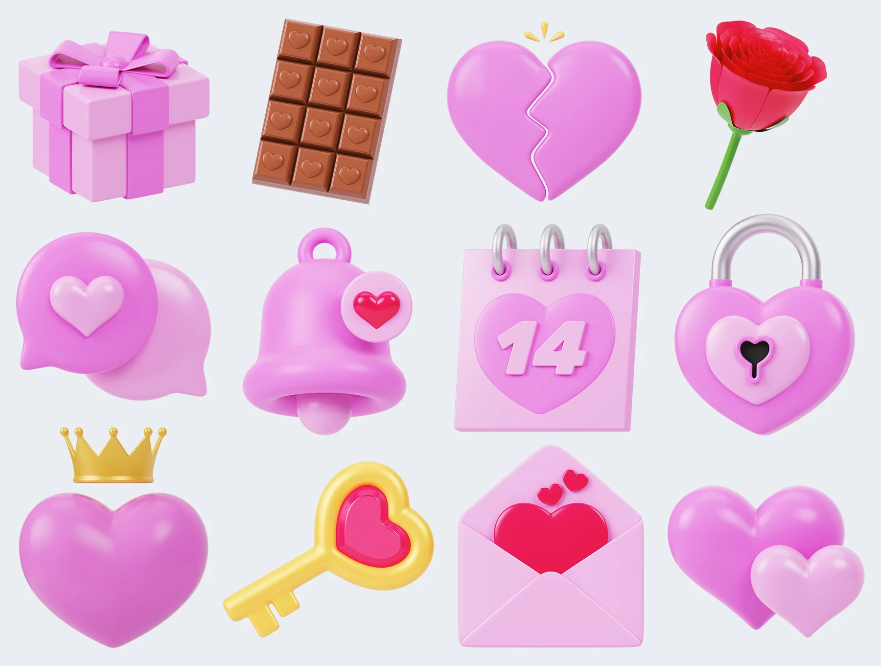 Valentine 3D Icon Pack 5