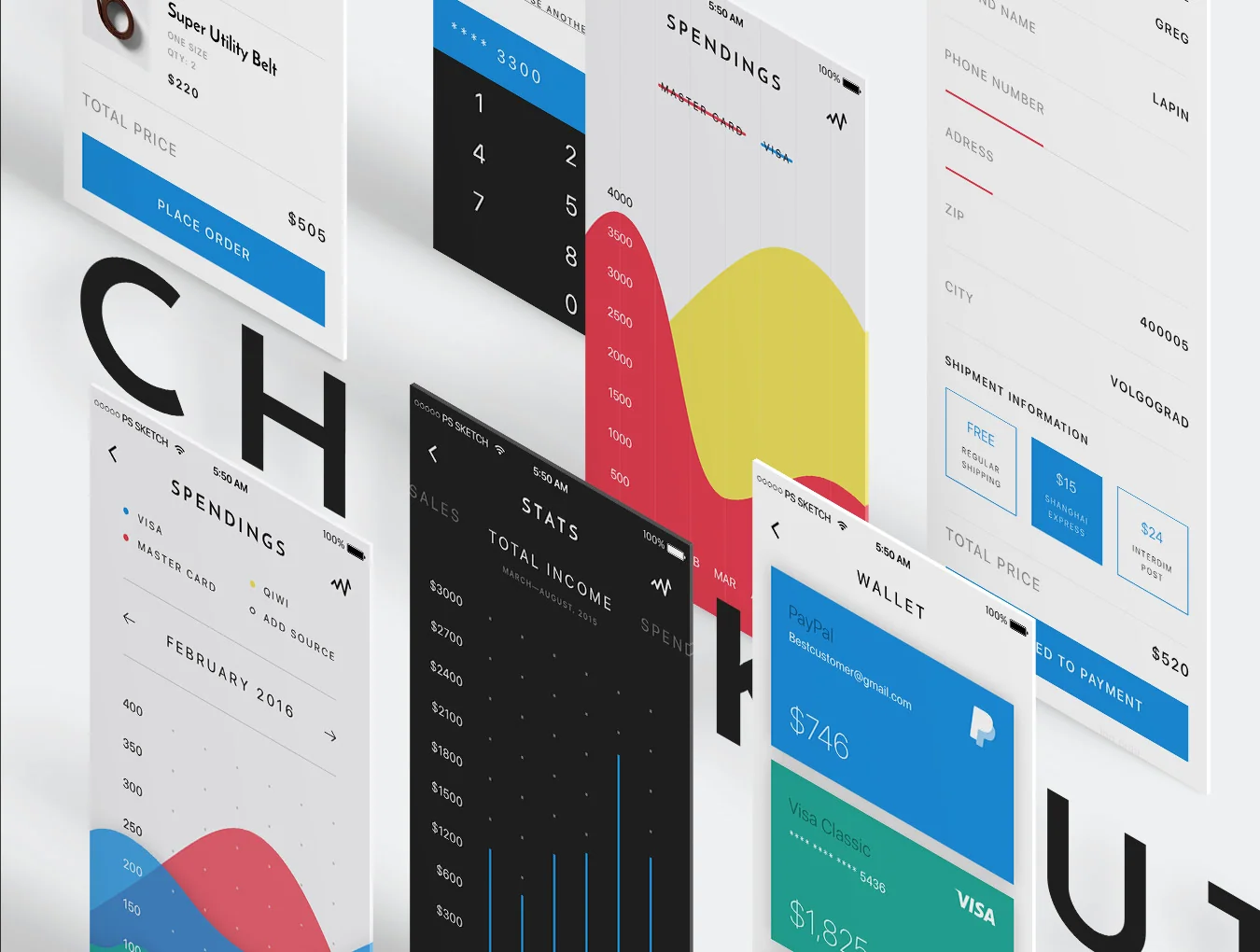 V Avenue UI Kit 8