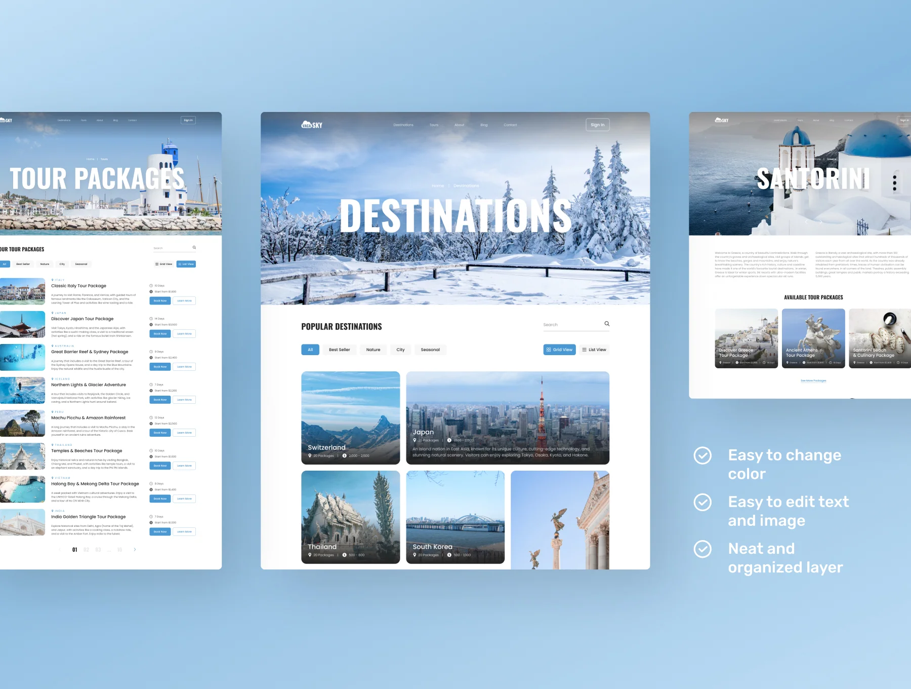 Vacasky – Clean Modern Tour & Travel Agency Website 3