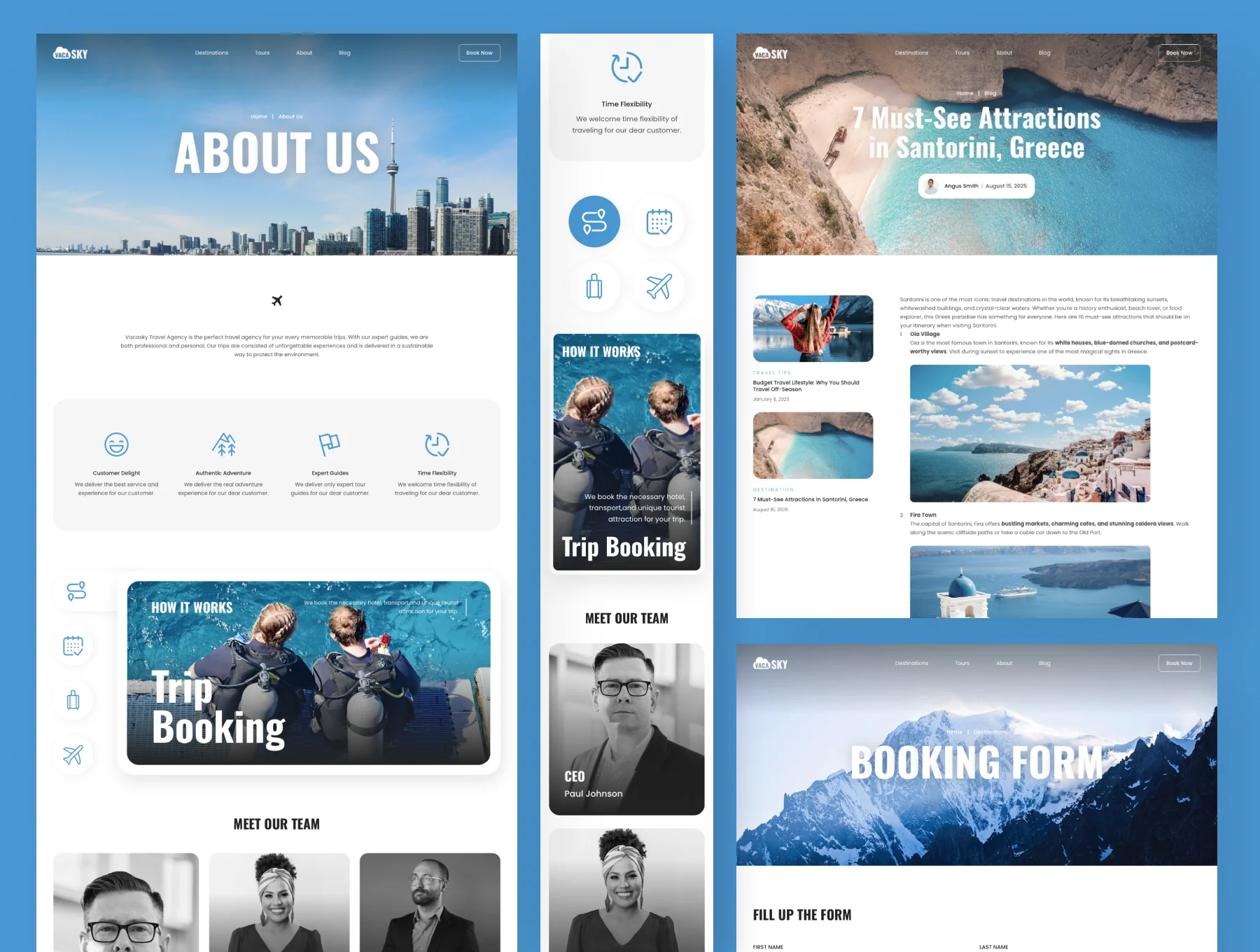 Vacasky - Tour & Travel Agency Website Framer Template 2
