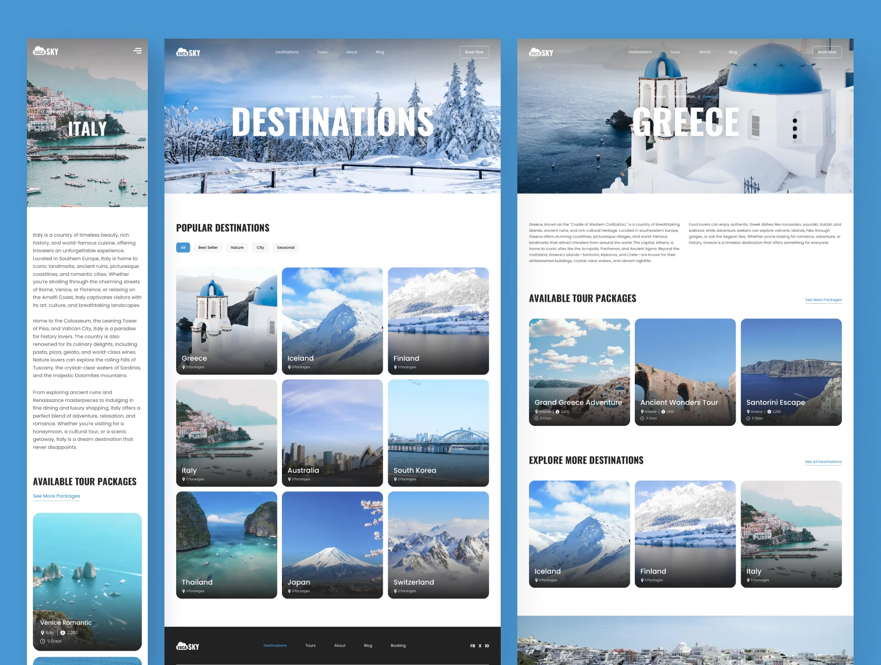 Vacasky - Tour & Travel Agency Website Framer Template 3