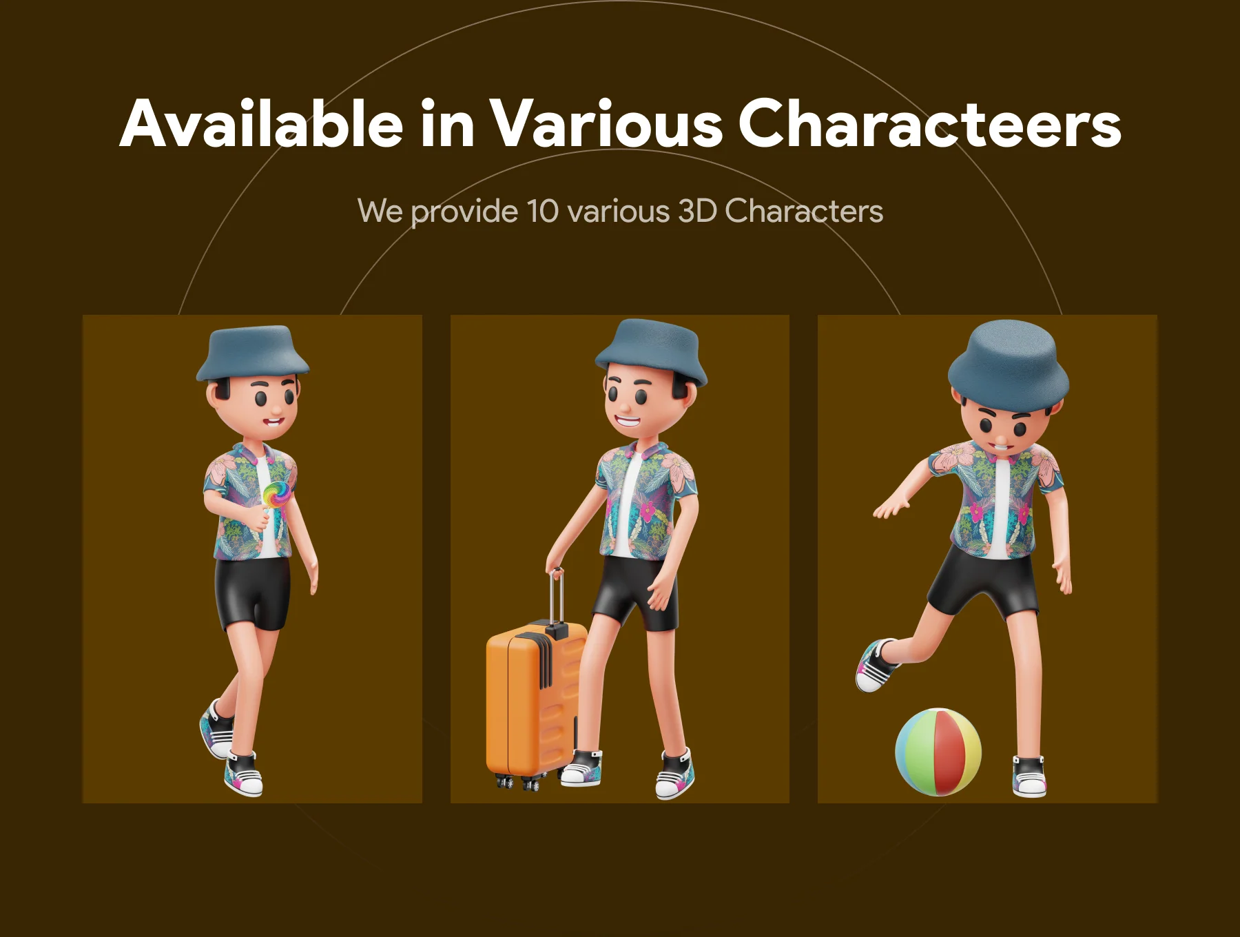 Vacation 3D Character Illustration 4
