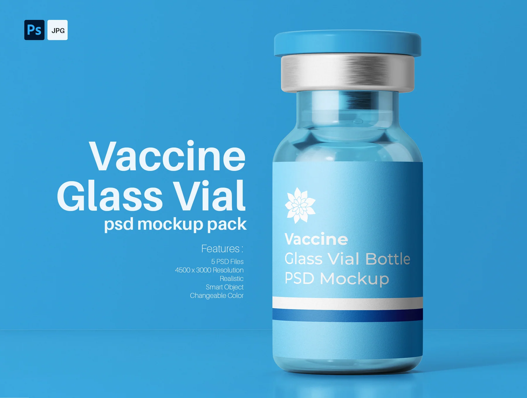 Vaccine Bottle Glass Vial Mockup Pack