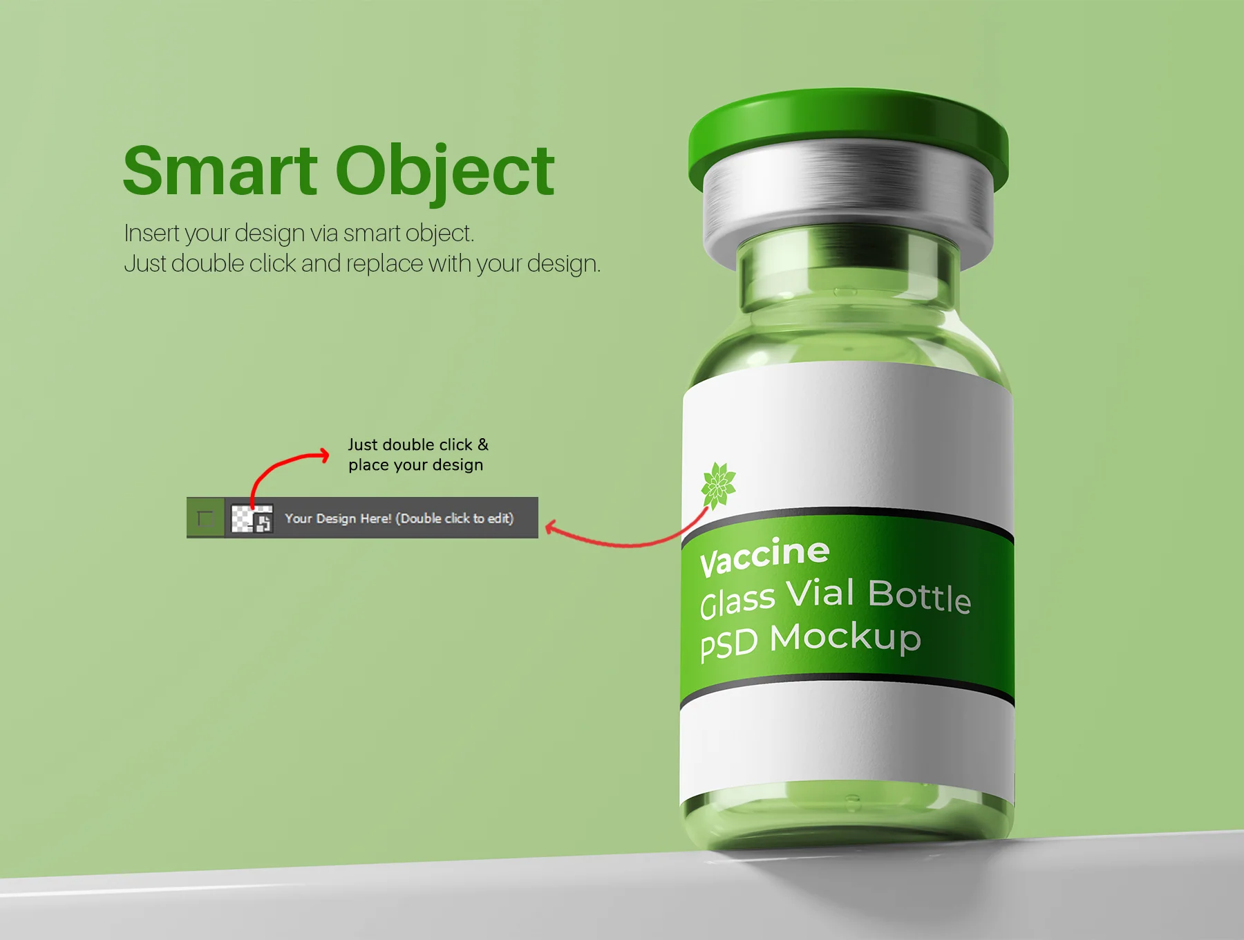 Vaccine Bottle Glass Vial Mockup Pack 3