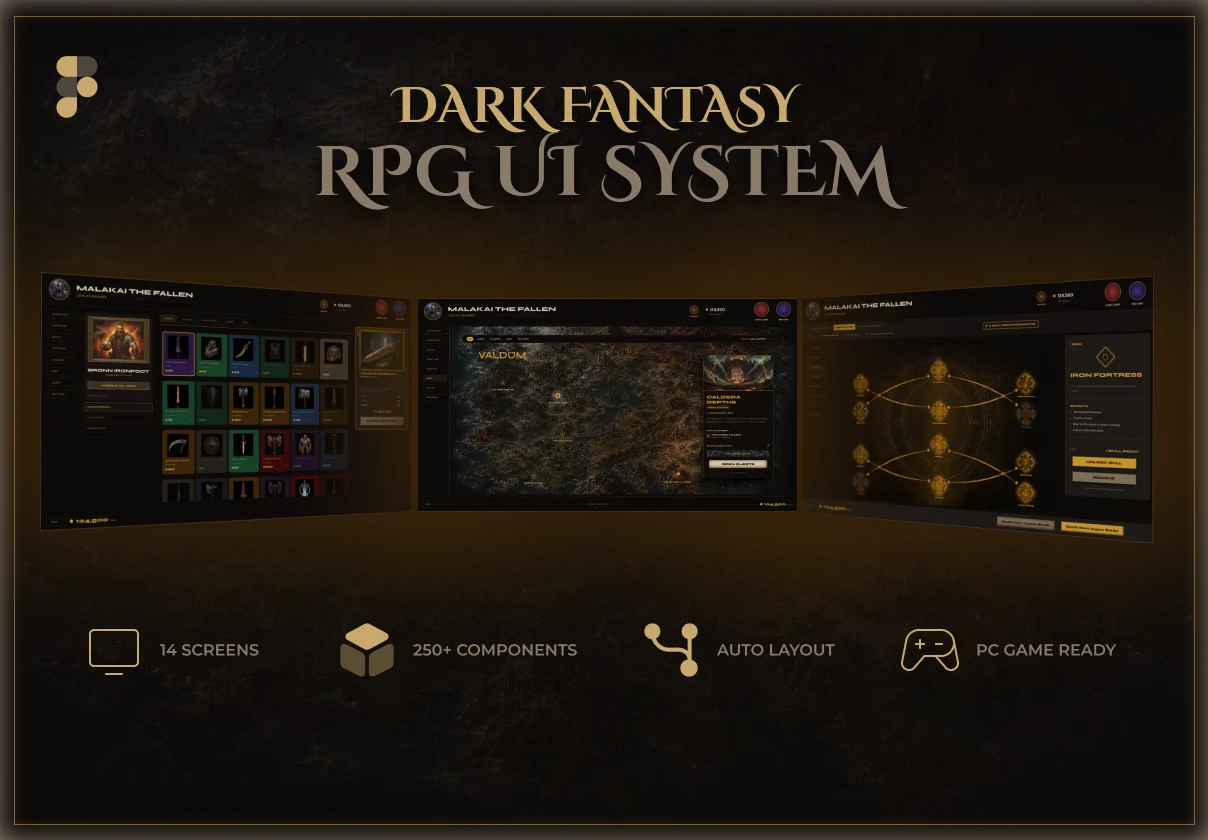 Valdûm — Complete PC RPG UI System