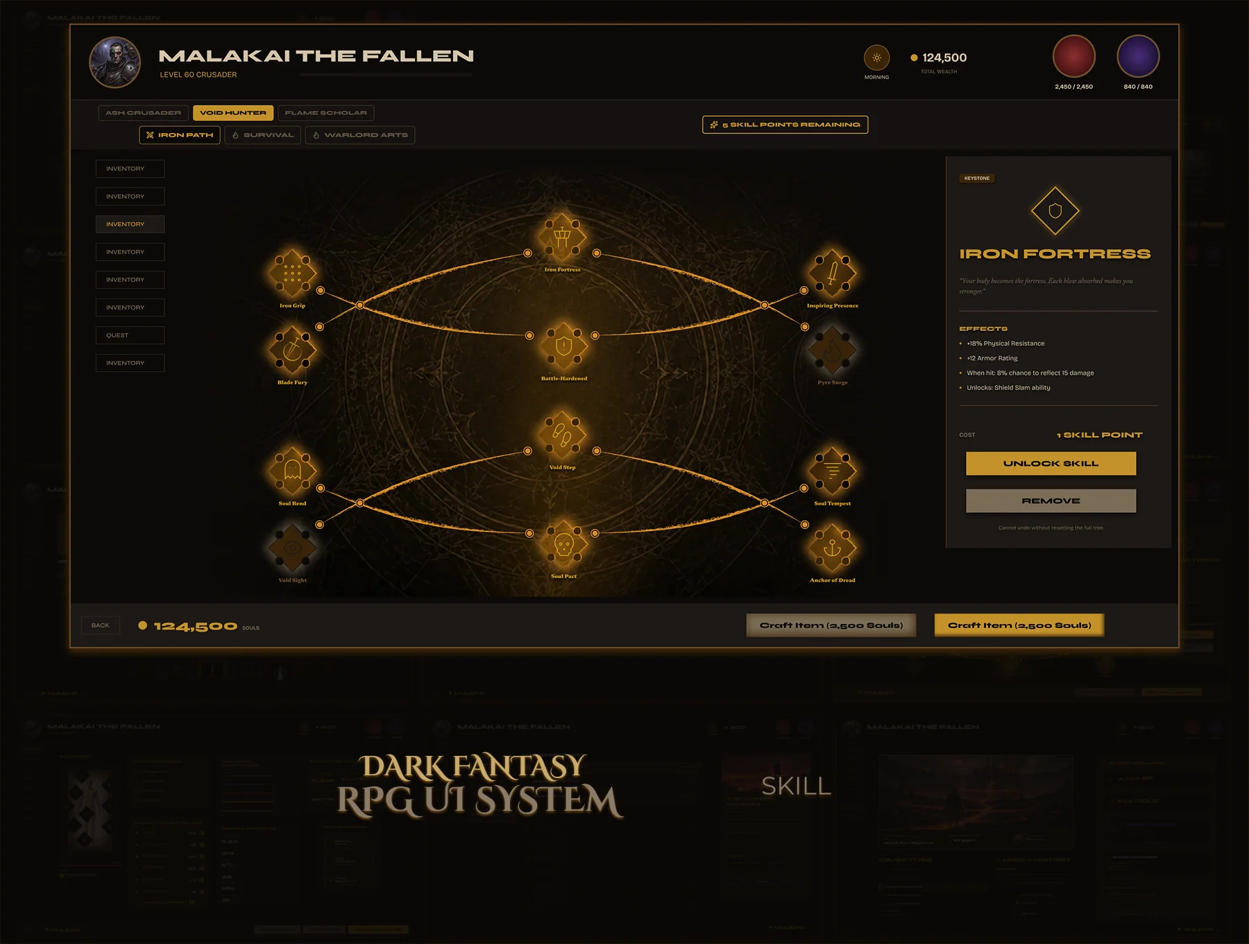 Valdûm — Complete PC RPG UI System 3