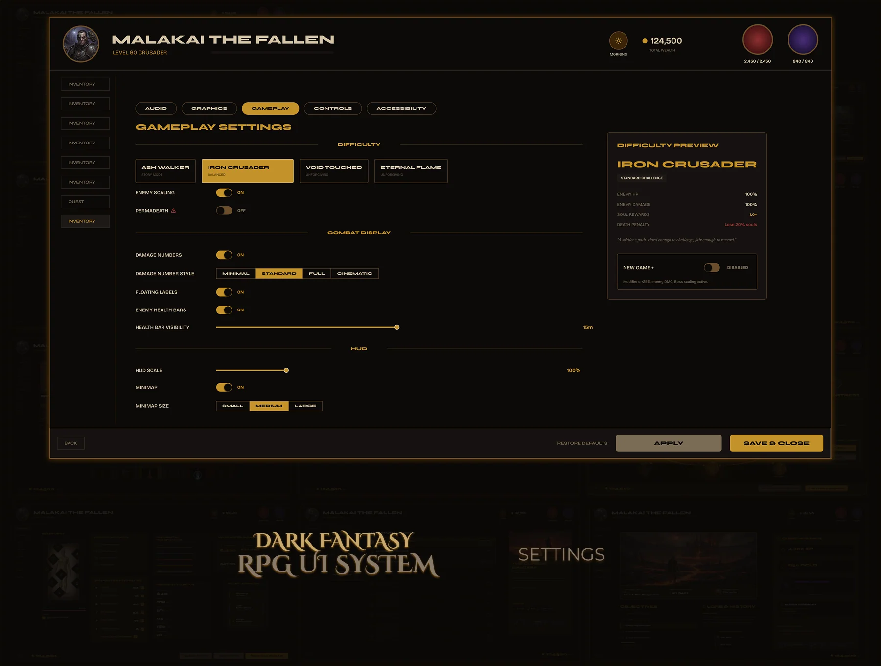 Valdûm — Complete PC RPG UI System 4