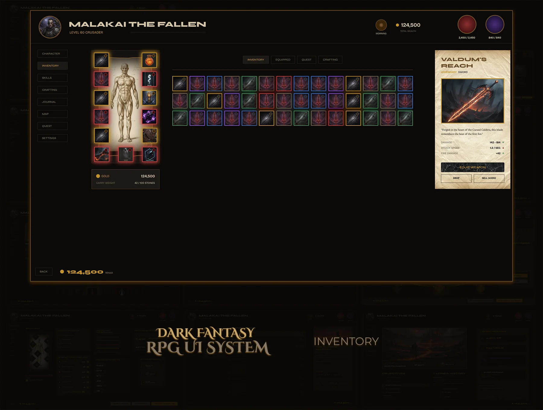 Valdûm — Complete PC RPG UI System 7