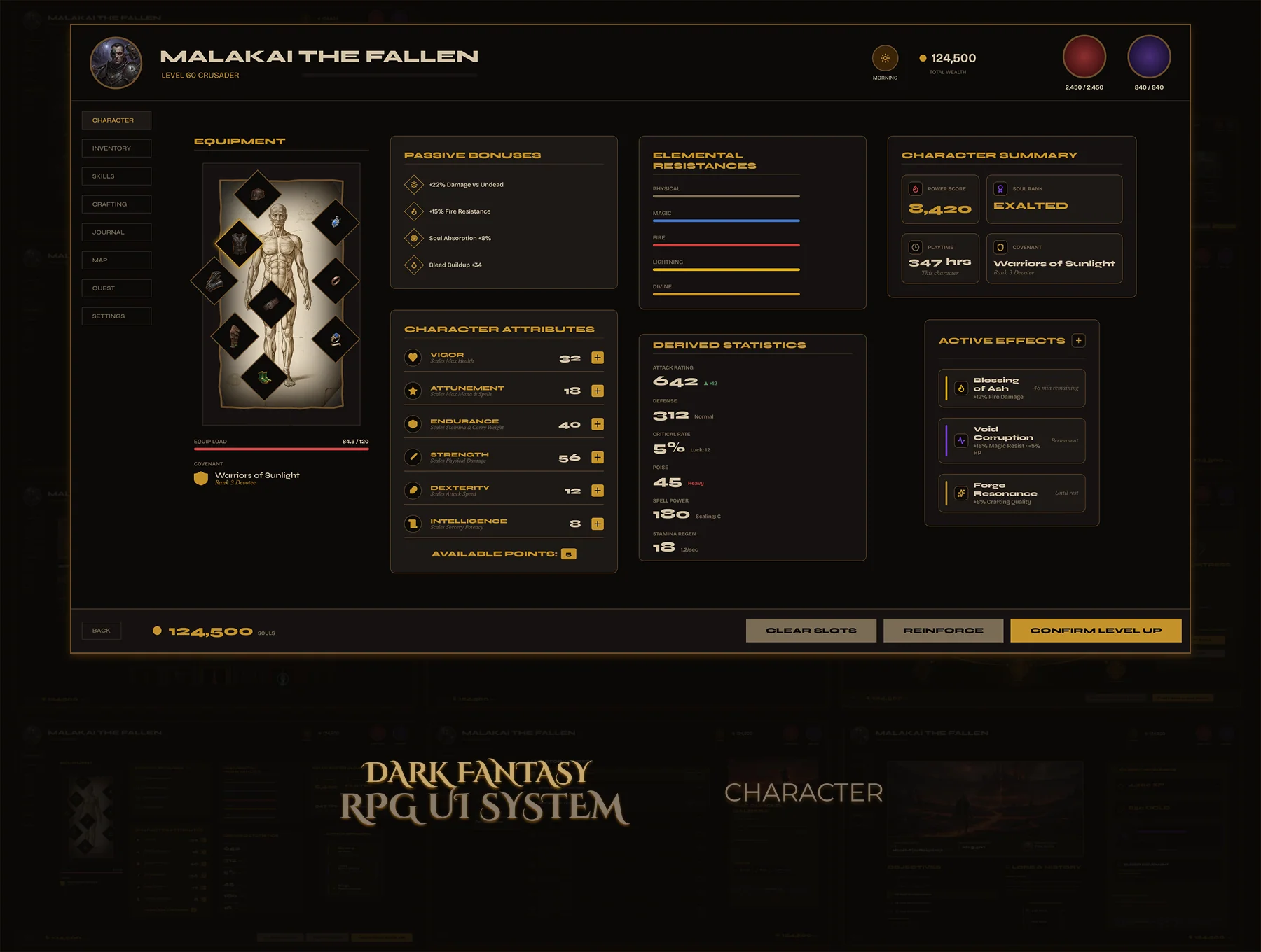 Valdûm — Complete PC RPG UI System 8