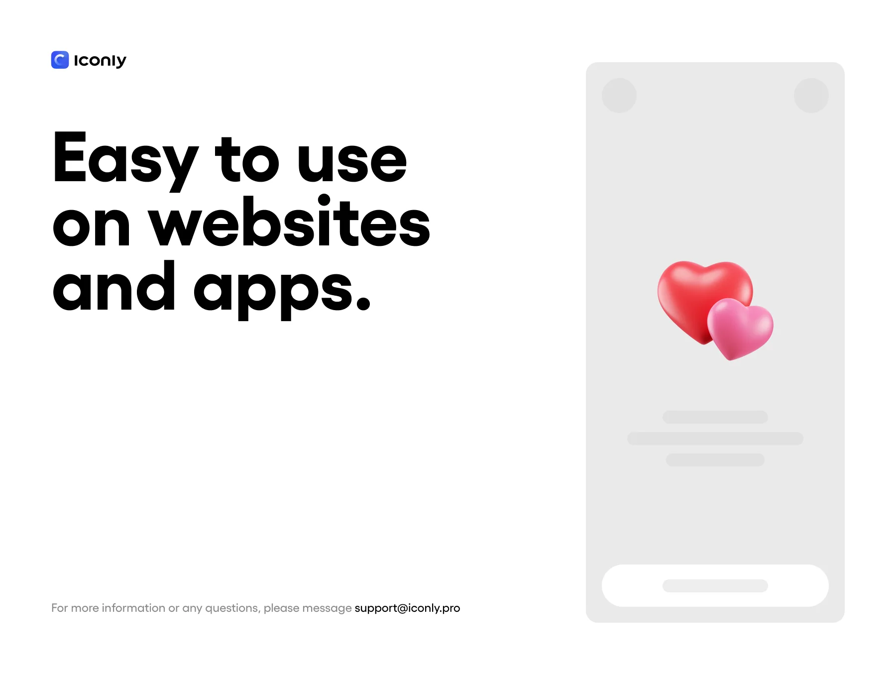 Valentine 3D icons, Iconly Pro 7