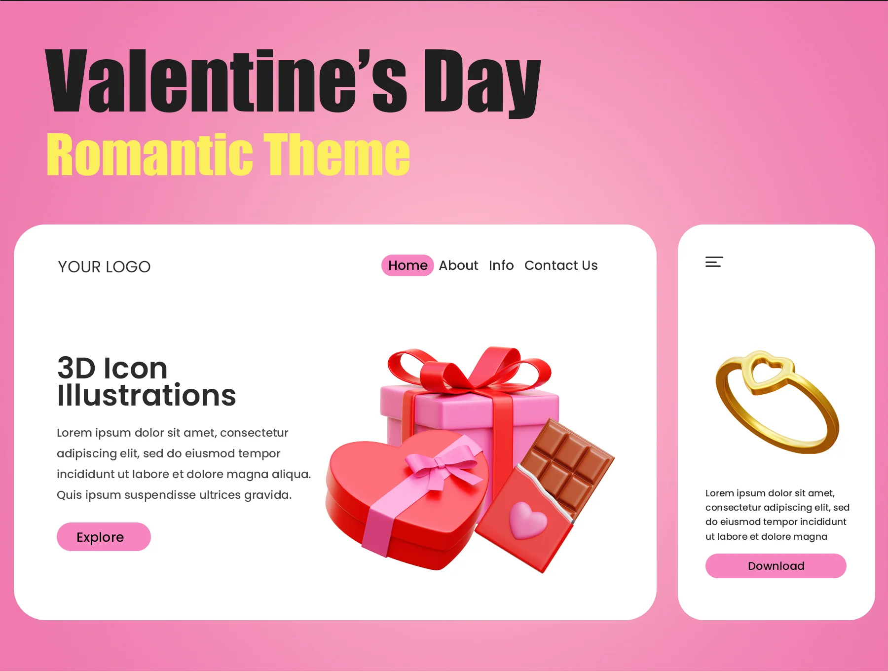 Valentine 3D Icon Illustrations 4