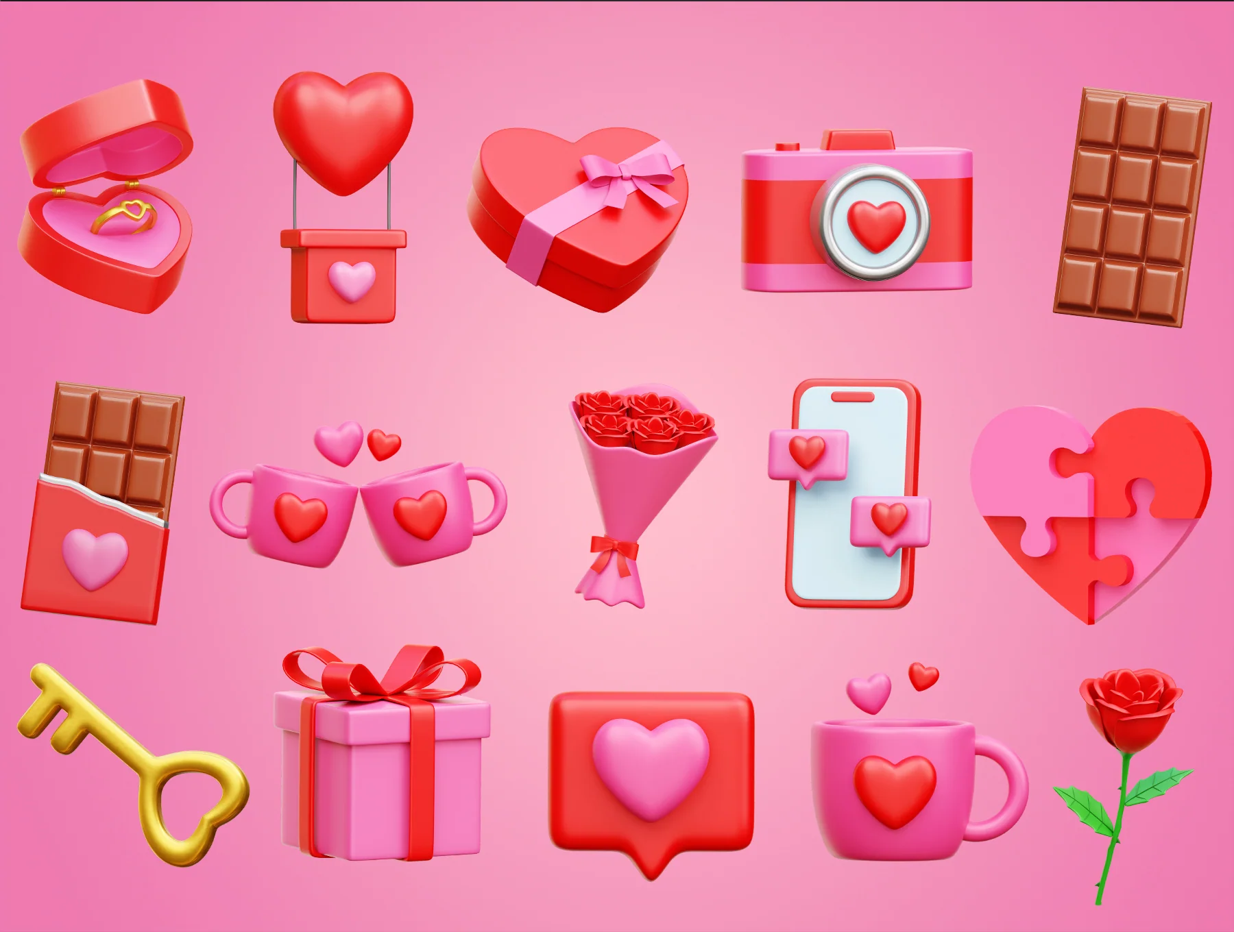 Valentine 3D Icon Illustrations 5